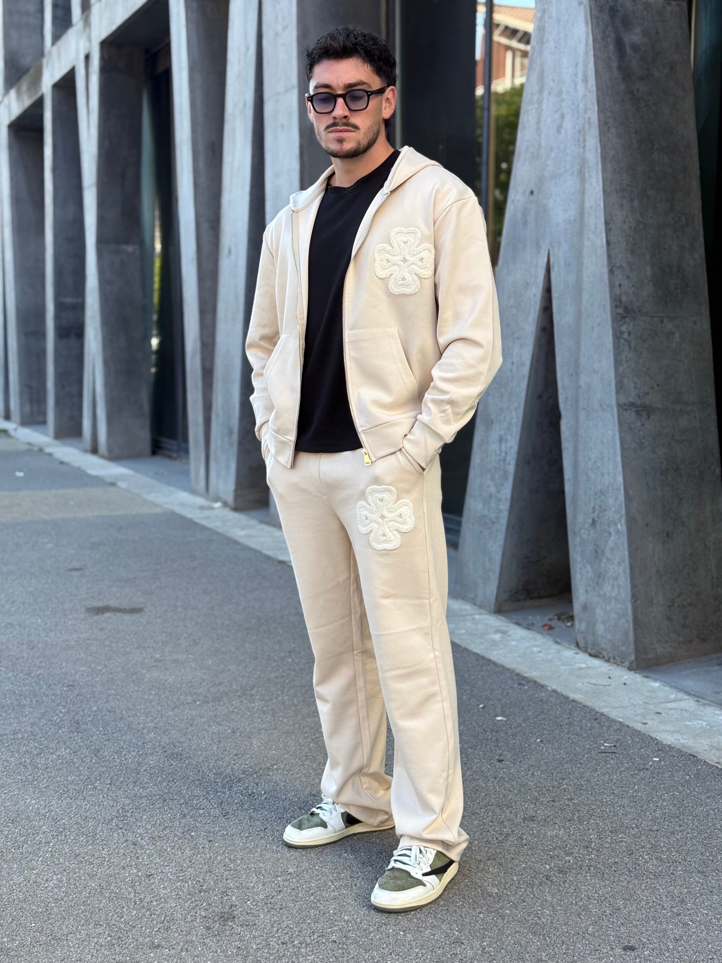 Ensemble survêtement beige trèfle