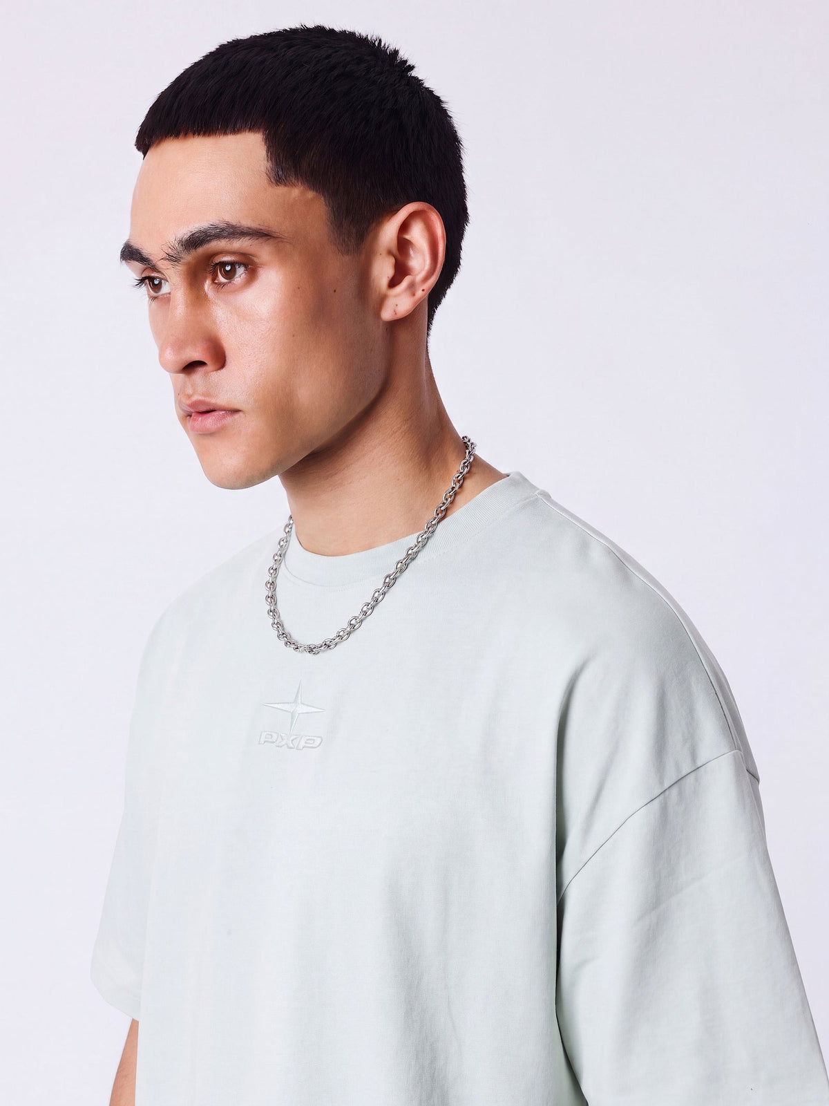 PXP - T-SHIRT MOTIF EMBOSSÉ MINT