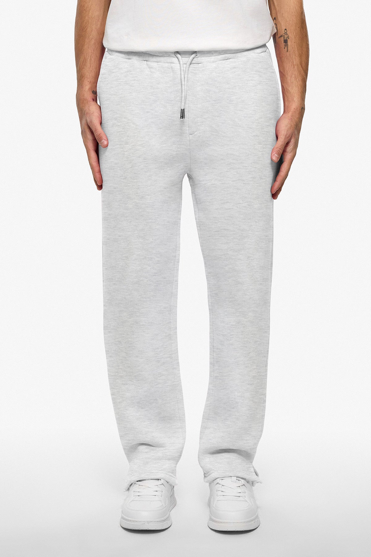 Pantalon jogg fente gris