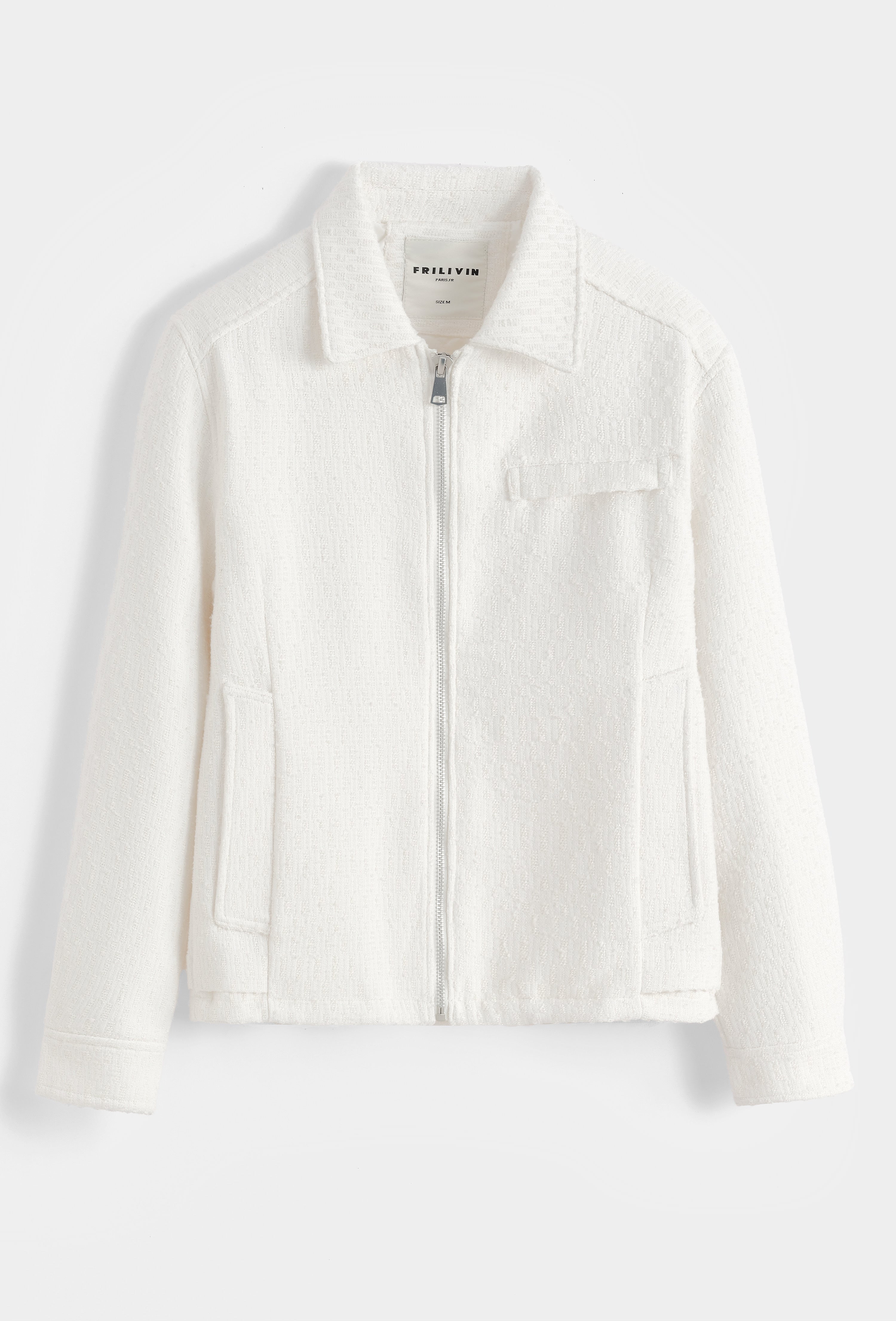 Veste blanche texturée