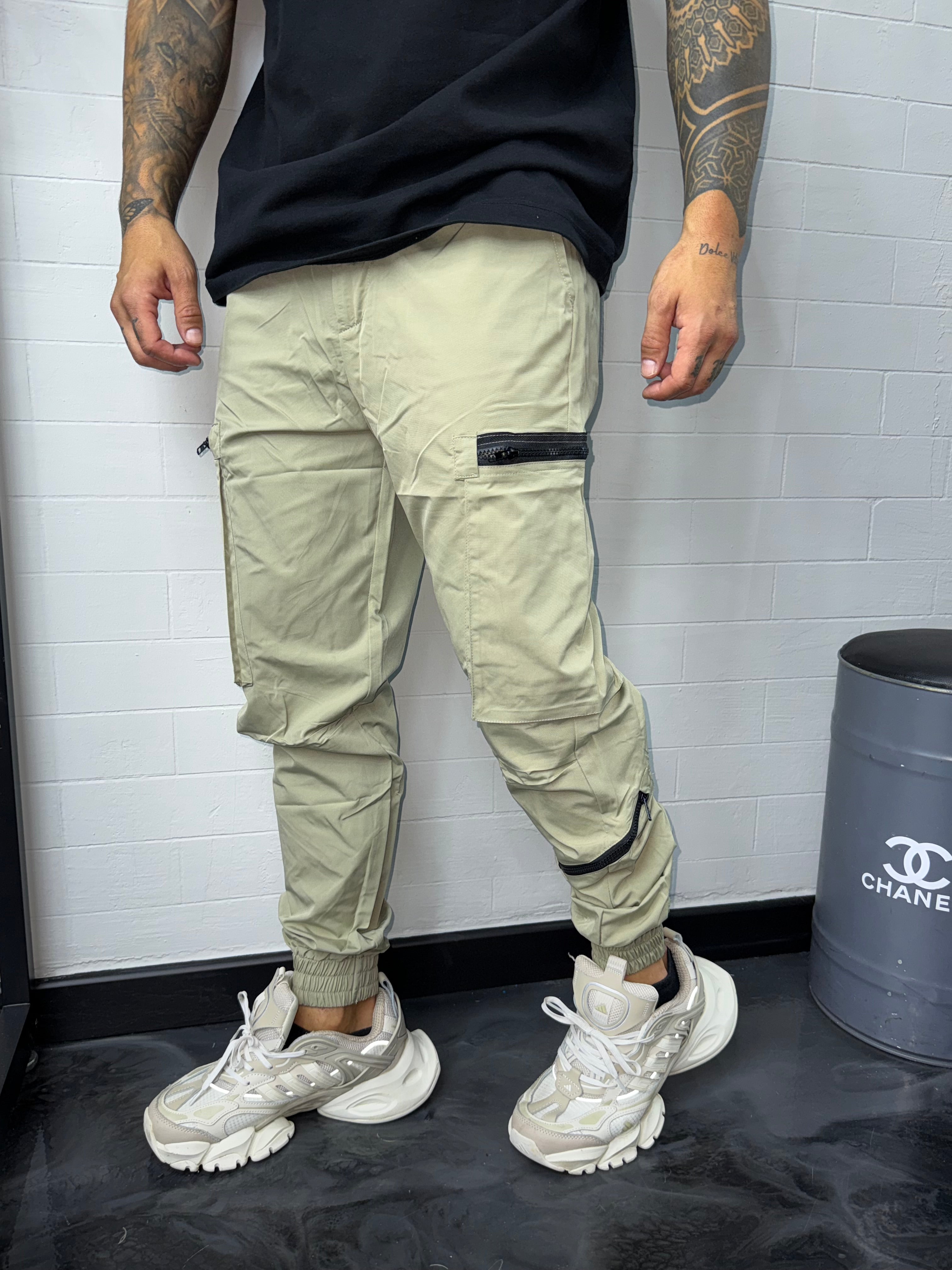 Cargo zip kaki