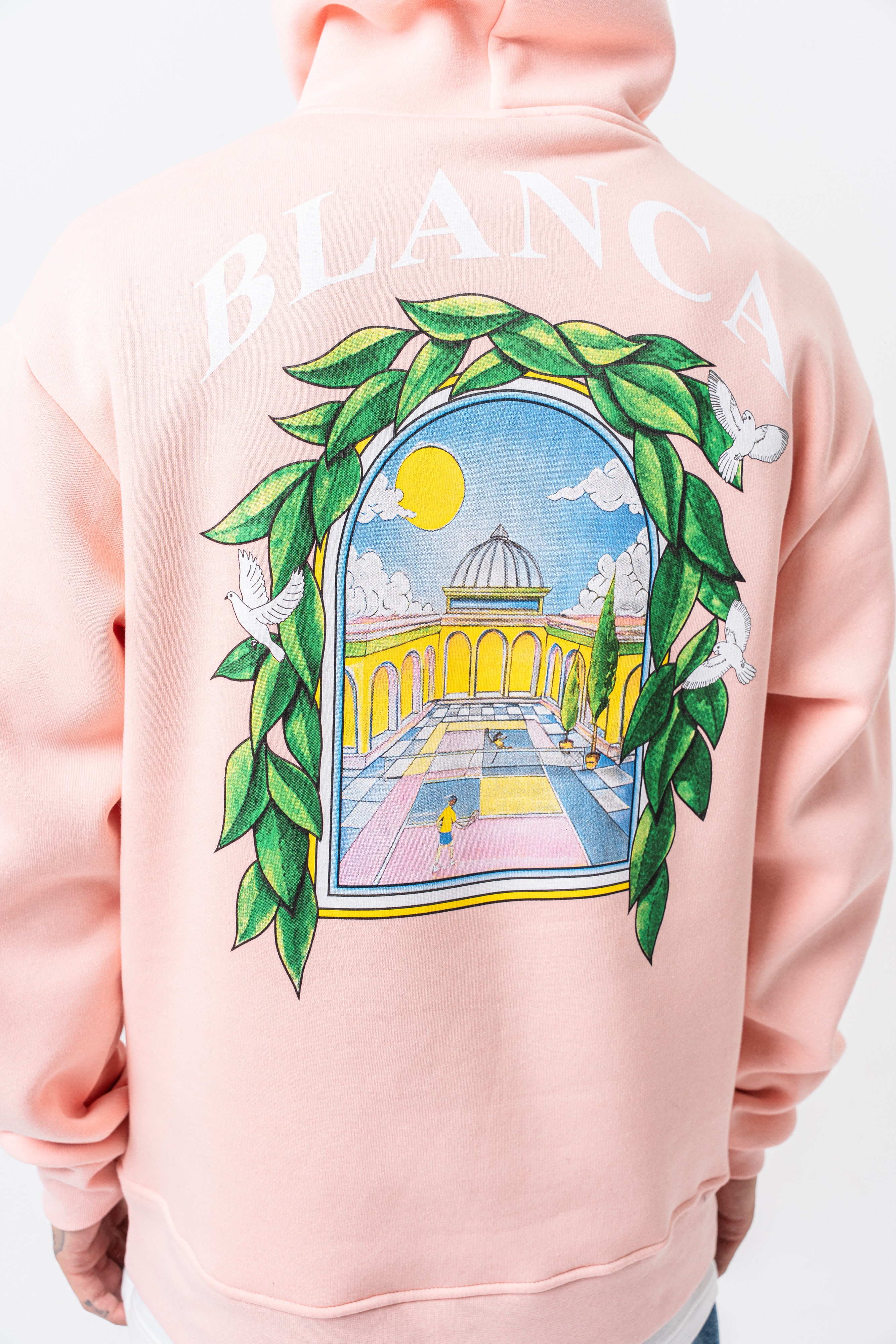 Sweat capuche BLANCA rose