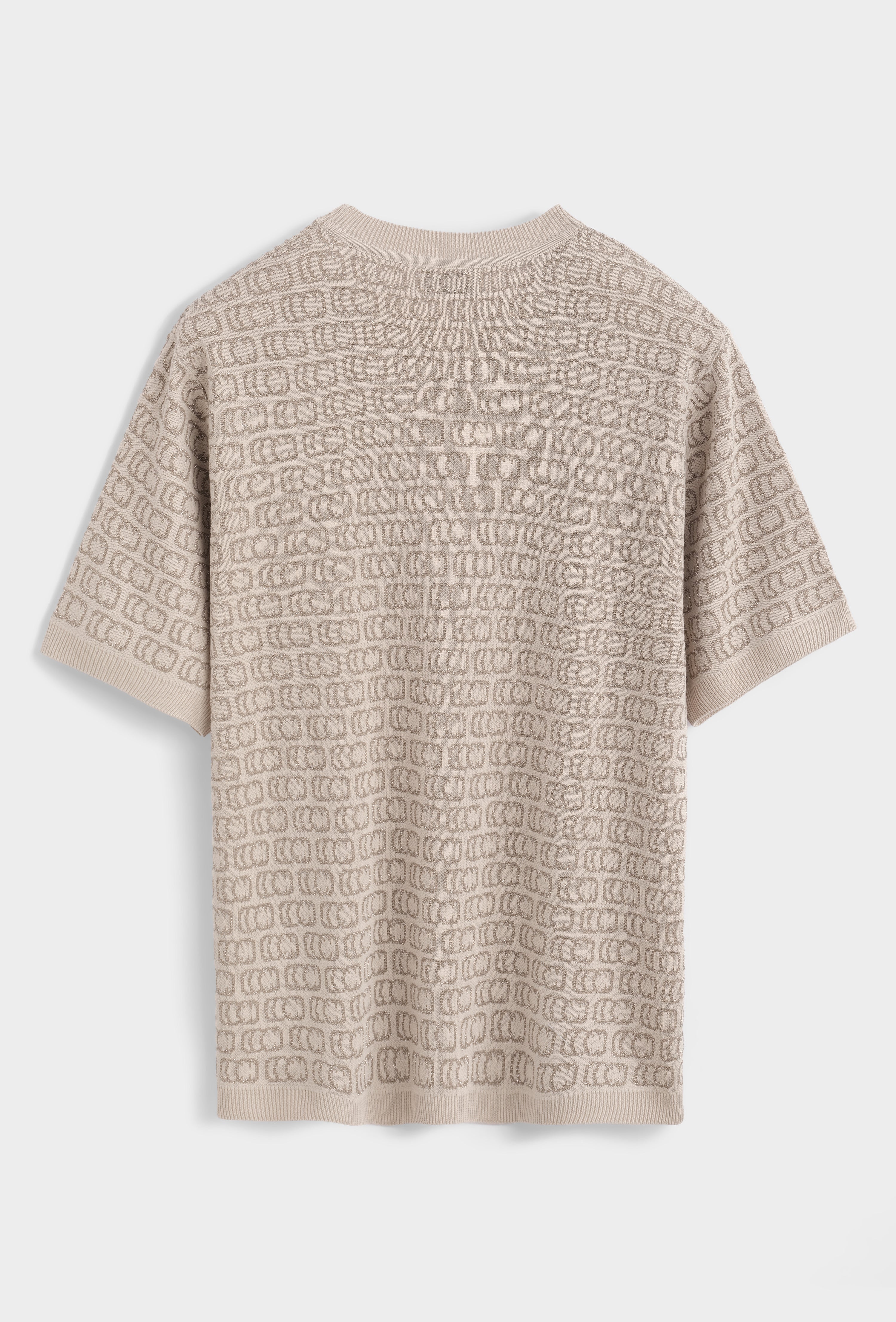 T-shirt épais beige motif