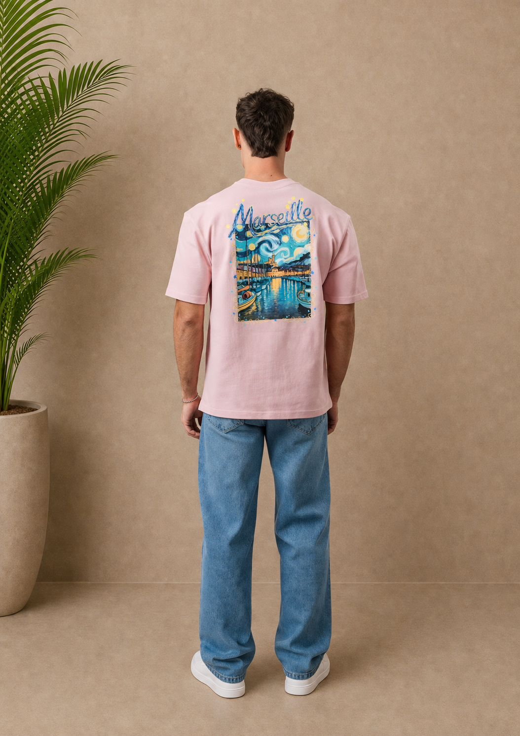 T-Shirt Marseille tableau rose