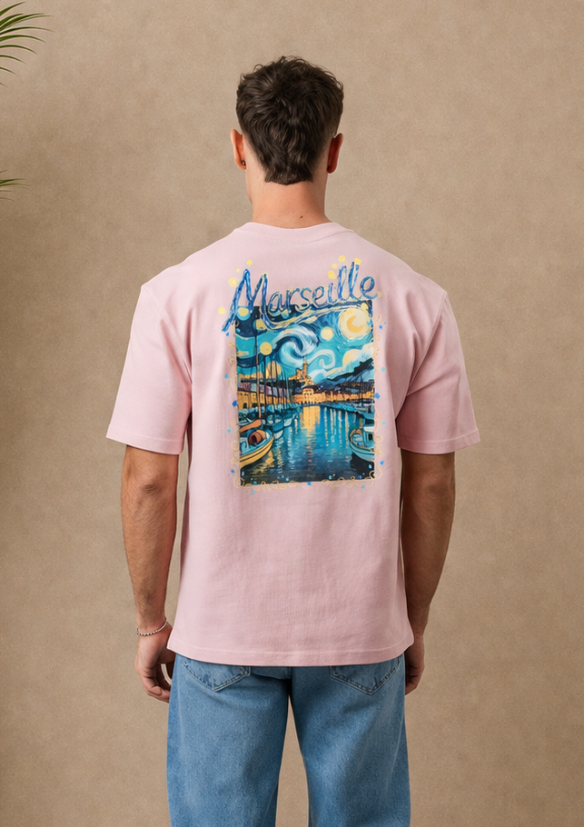 T-Shirt Marseille tableau rose