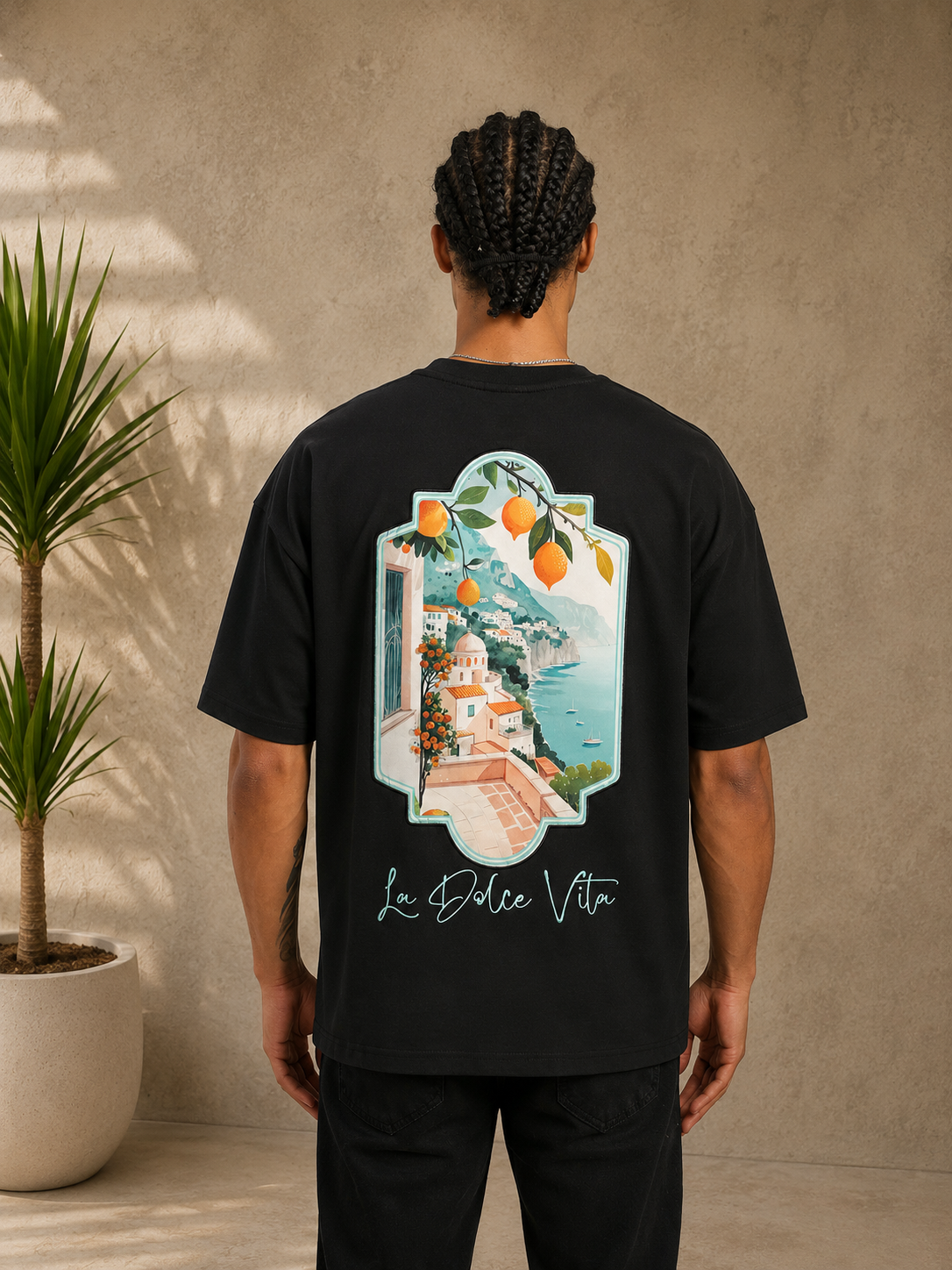 T-Shirt noir Le Dolce Vita