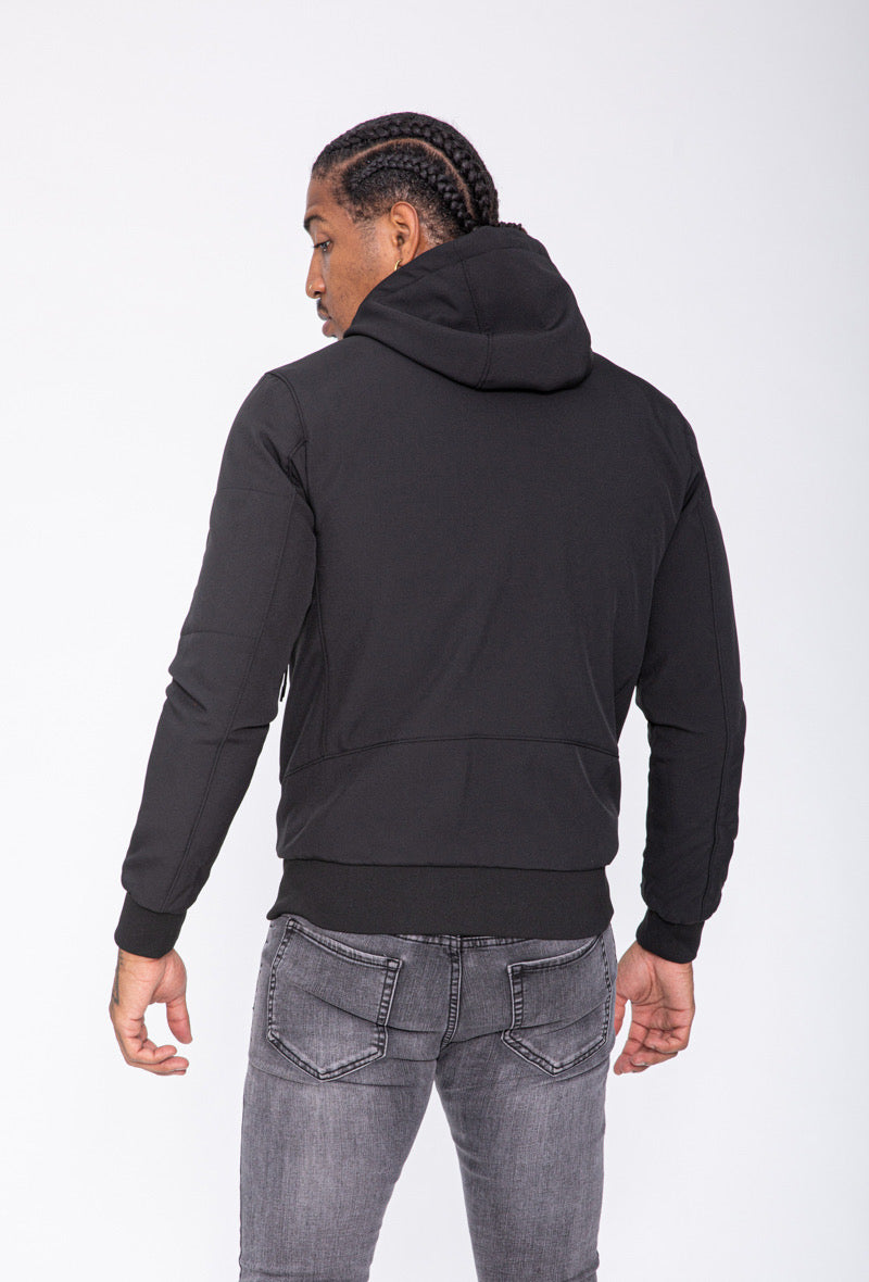 Veste capuche noir