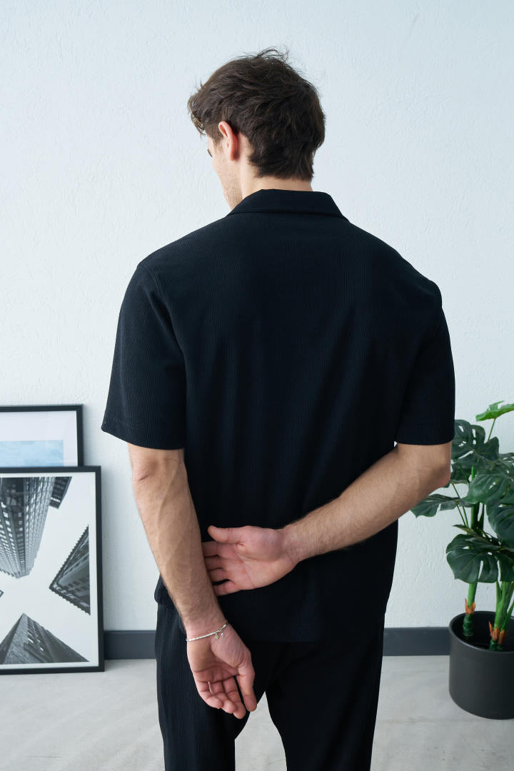 Chemise texturé noir
