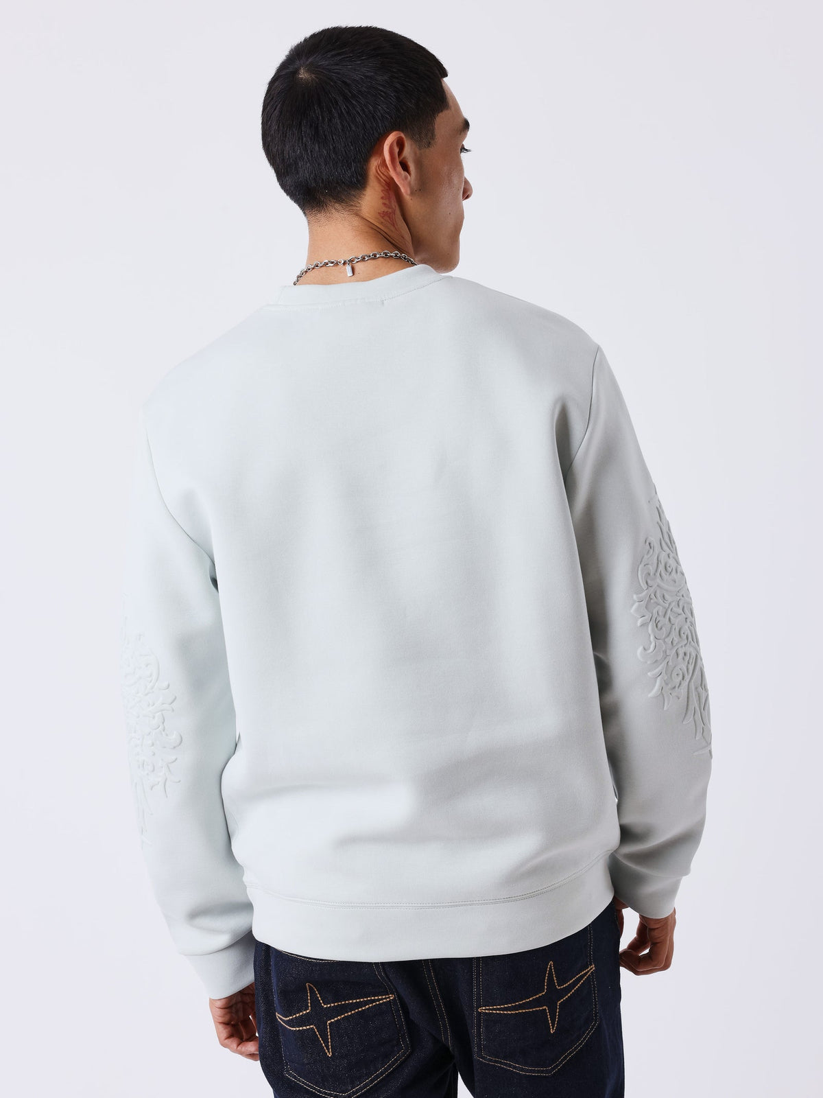PXP -SWEAT LOGO BRODÉ GRIS CLAIR