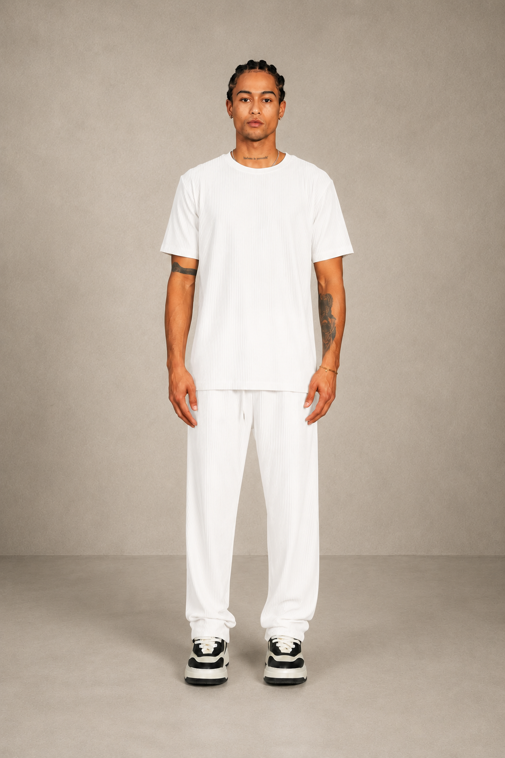 Ensemble Pablo blanc T-shirt + pantalon