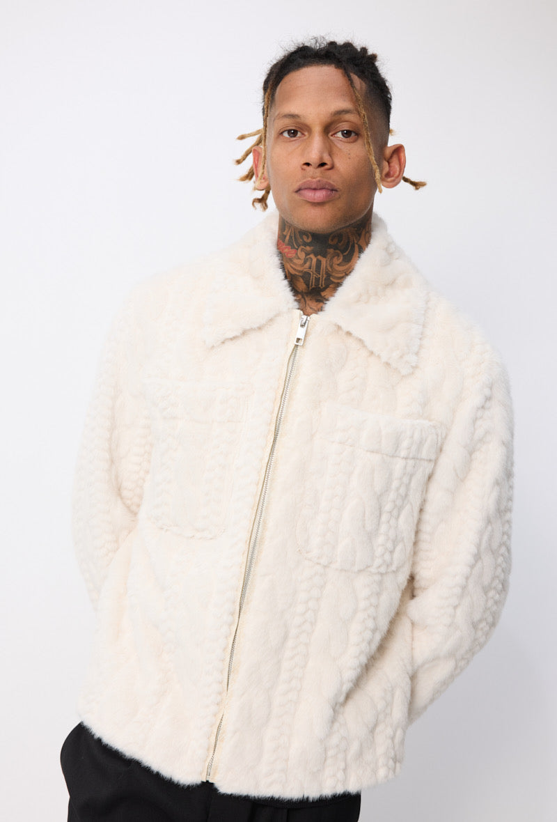 Veste fourrure blanche Montréal