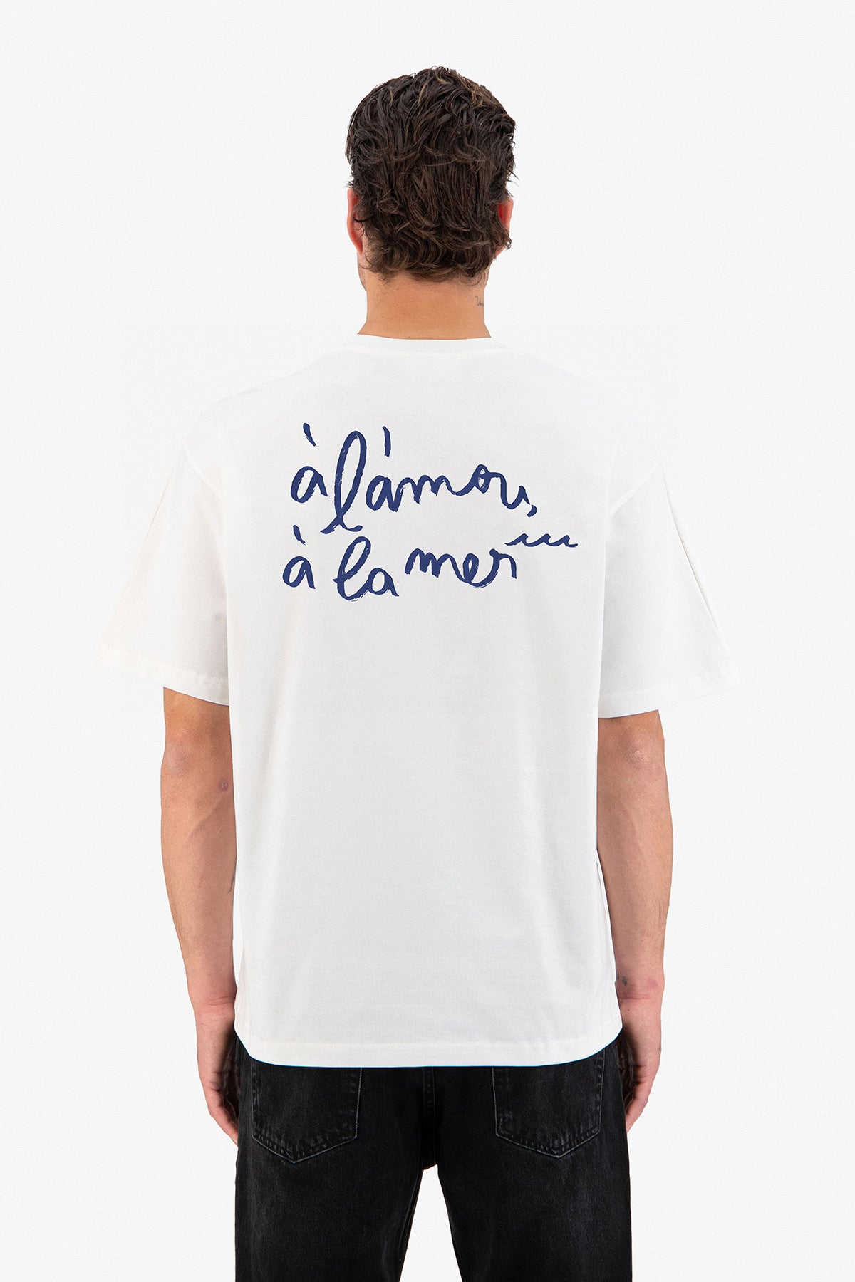 T-Shirt l’amour à la mer blanc