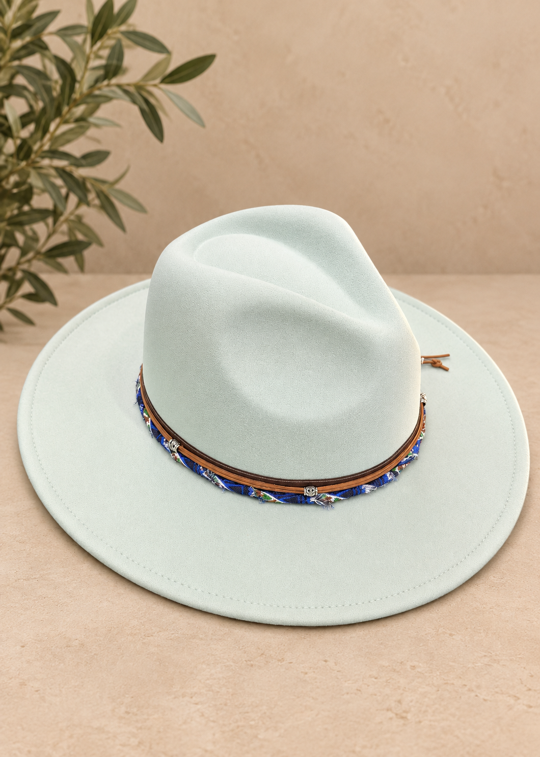 Chapeau Ibiza vert d’eau