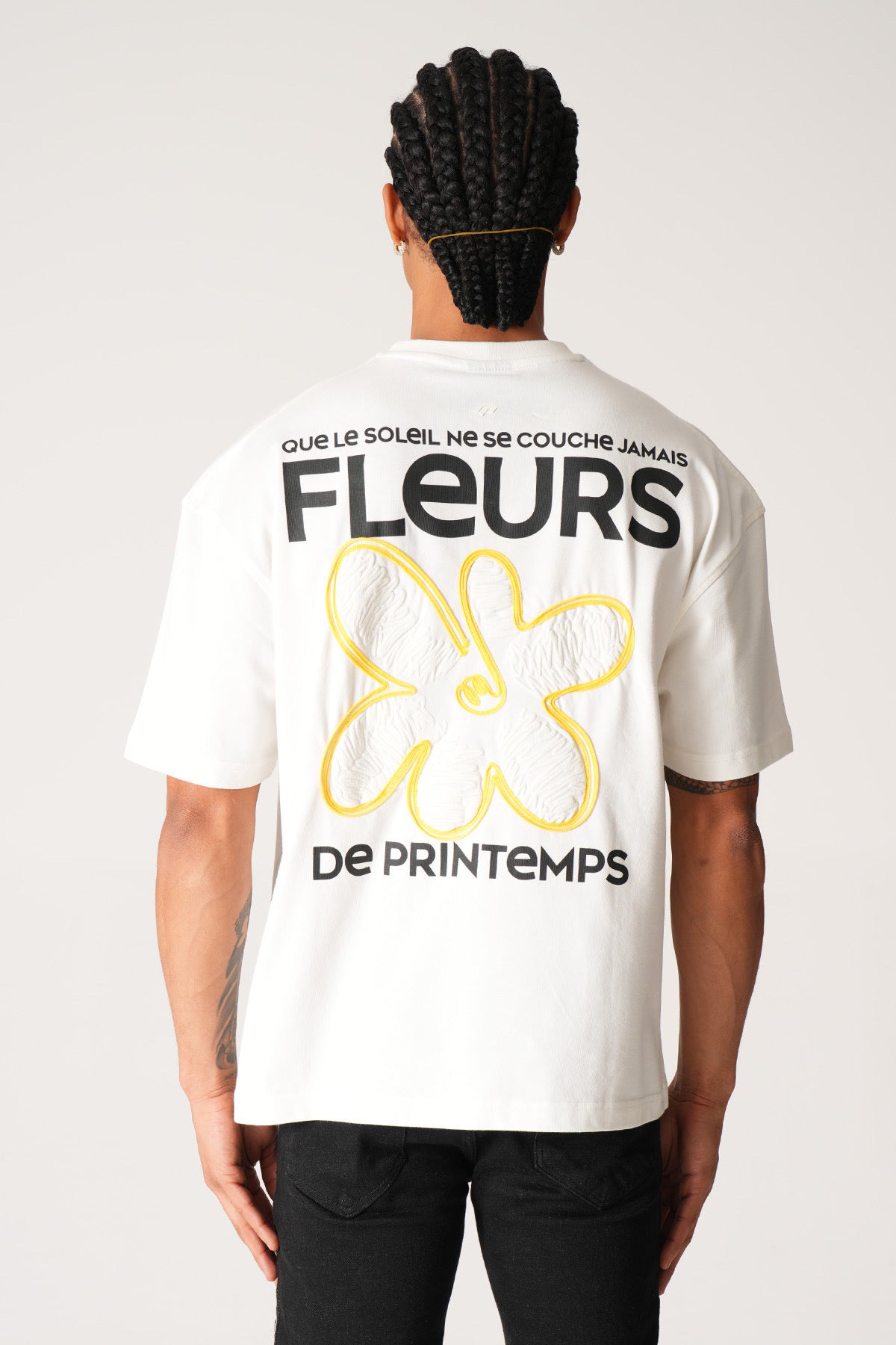 T-Shirt fleur blanc