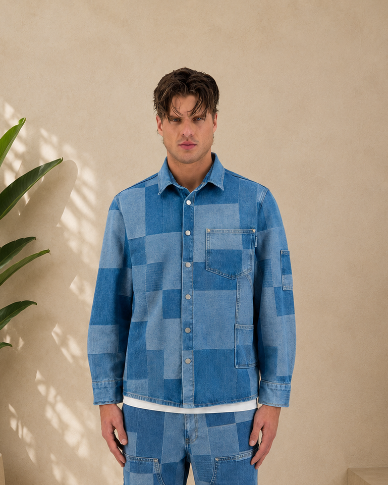 Veste jean London bleu