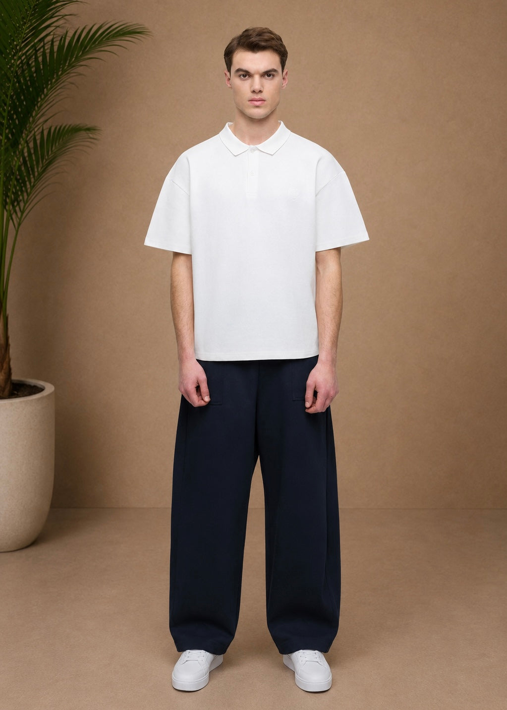 Polo petit cœur blanc