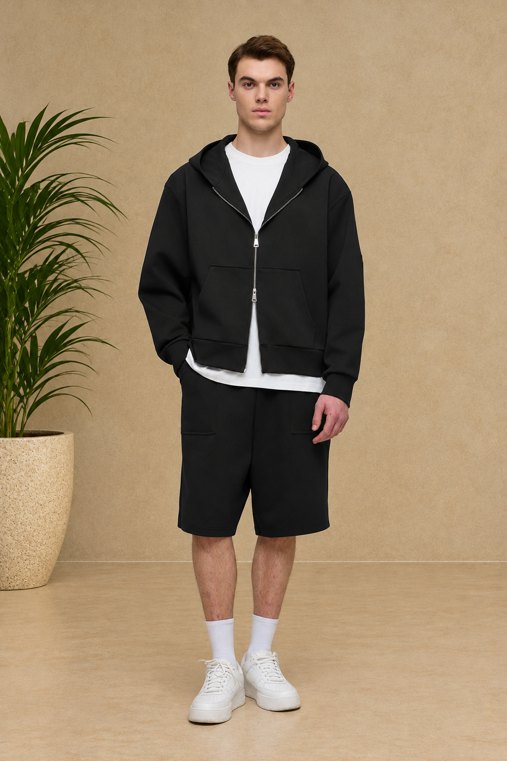 Veste jogg loose noir
