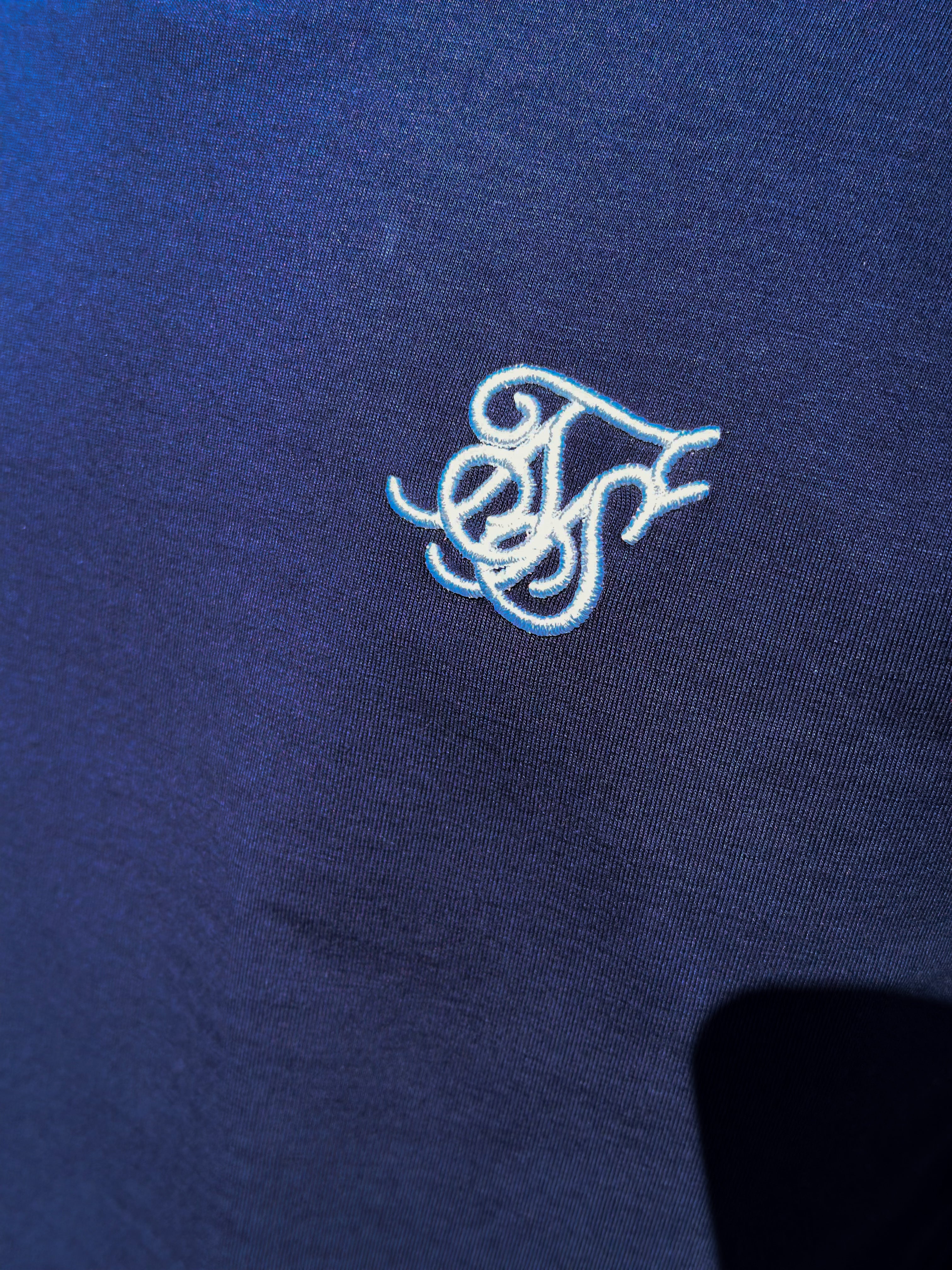 SikSilk - Muscle Fit T-Shirt Navy