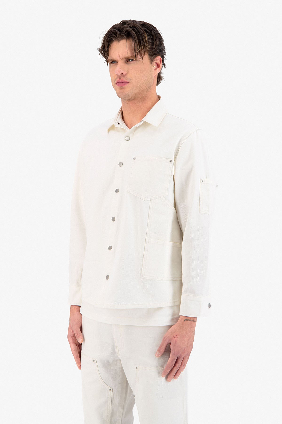 Veste jean London blanche