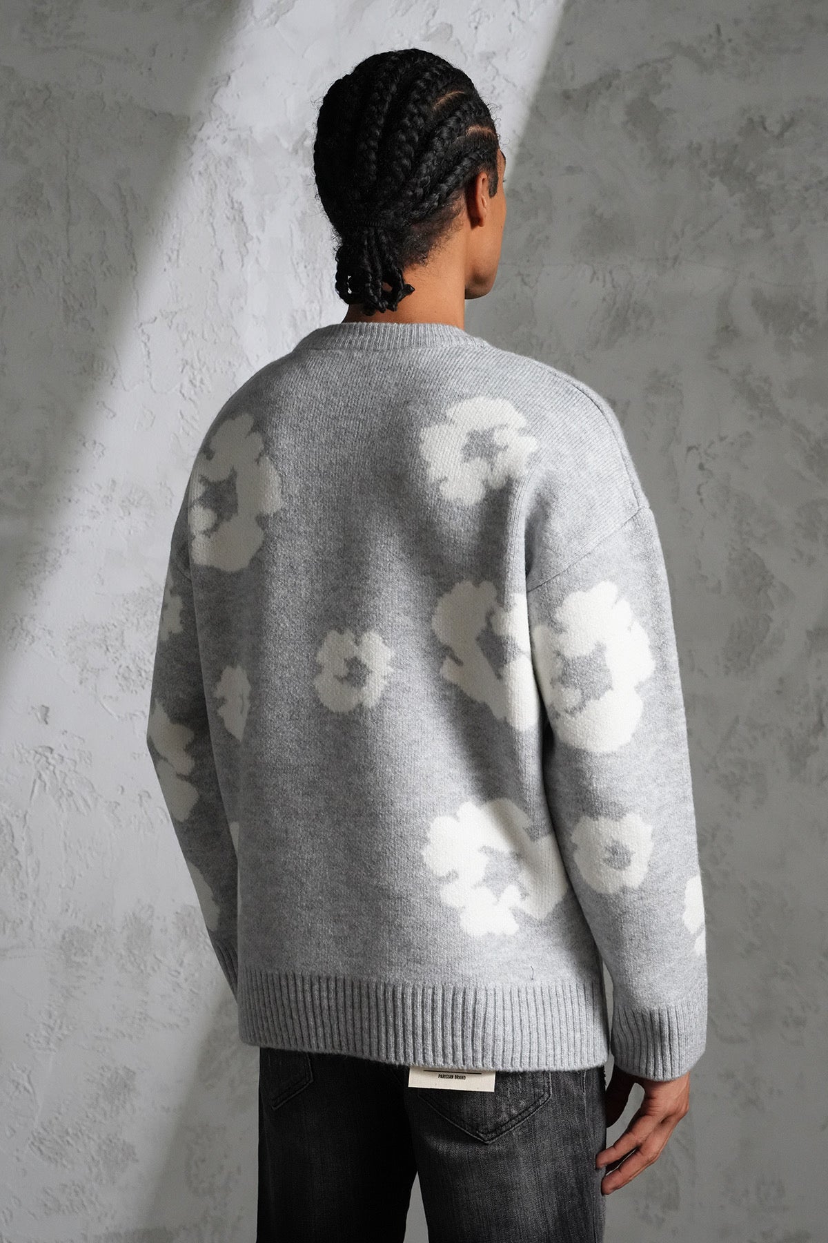 Pull maille Tears gris