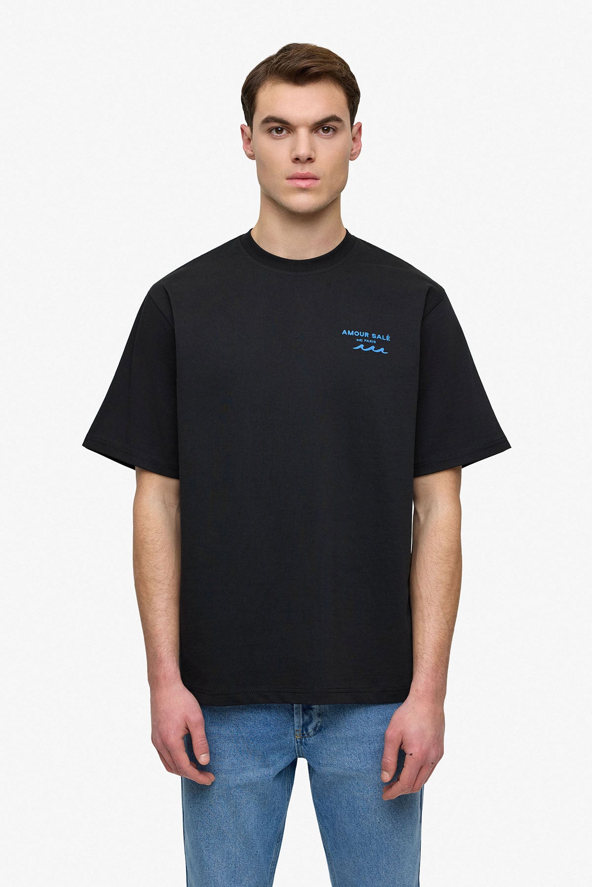 T-Shirt l’amour à la mer noir