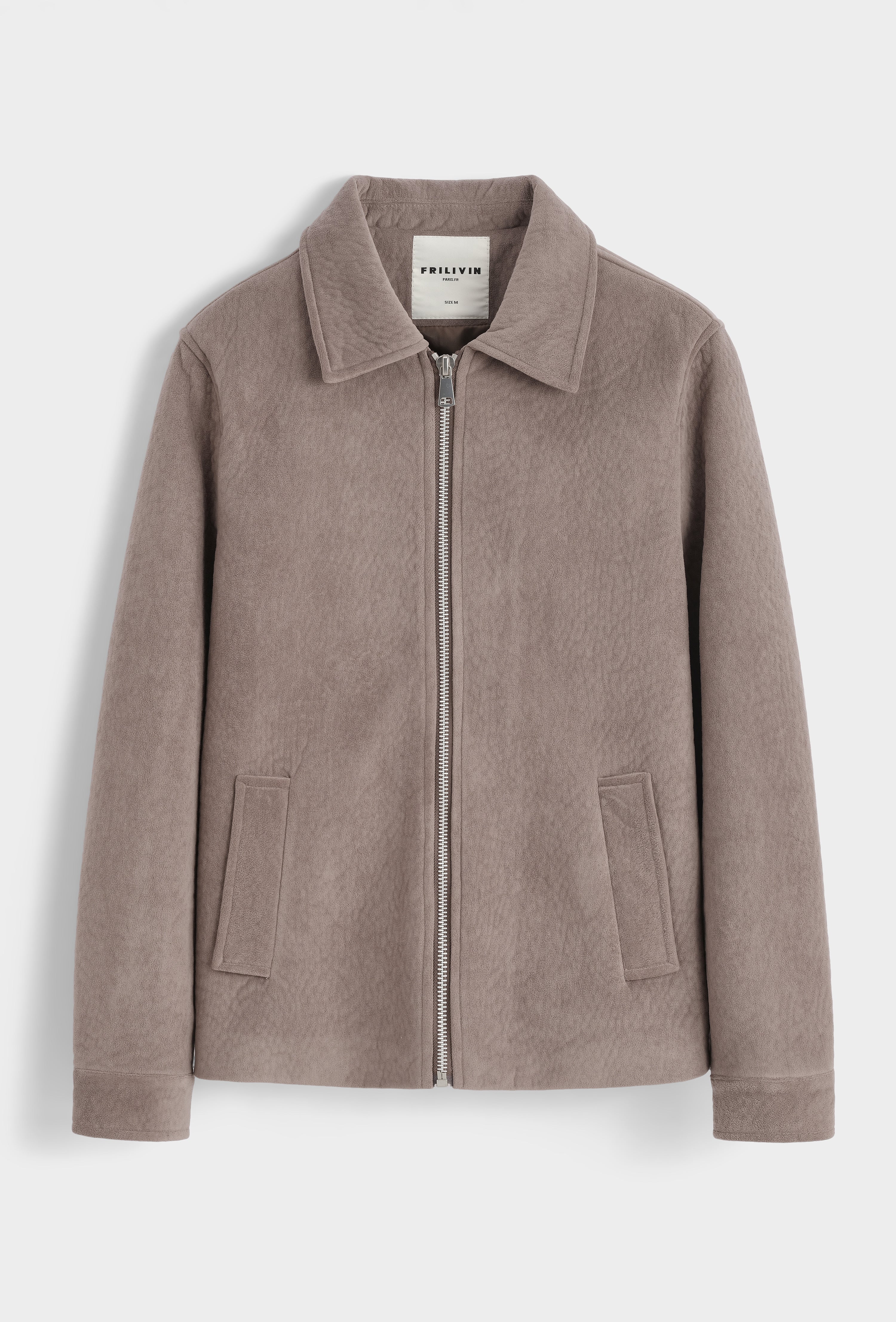 Veste daim marron clair