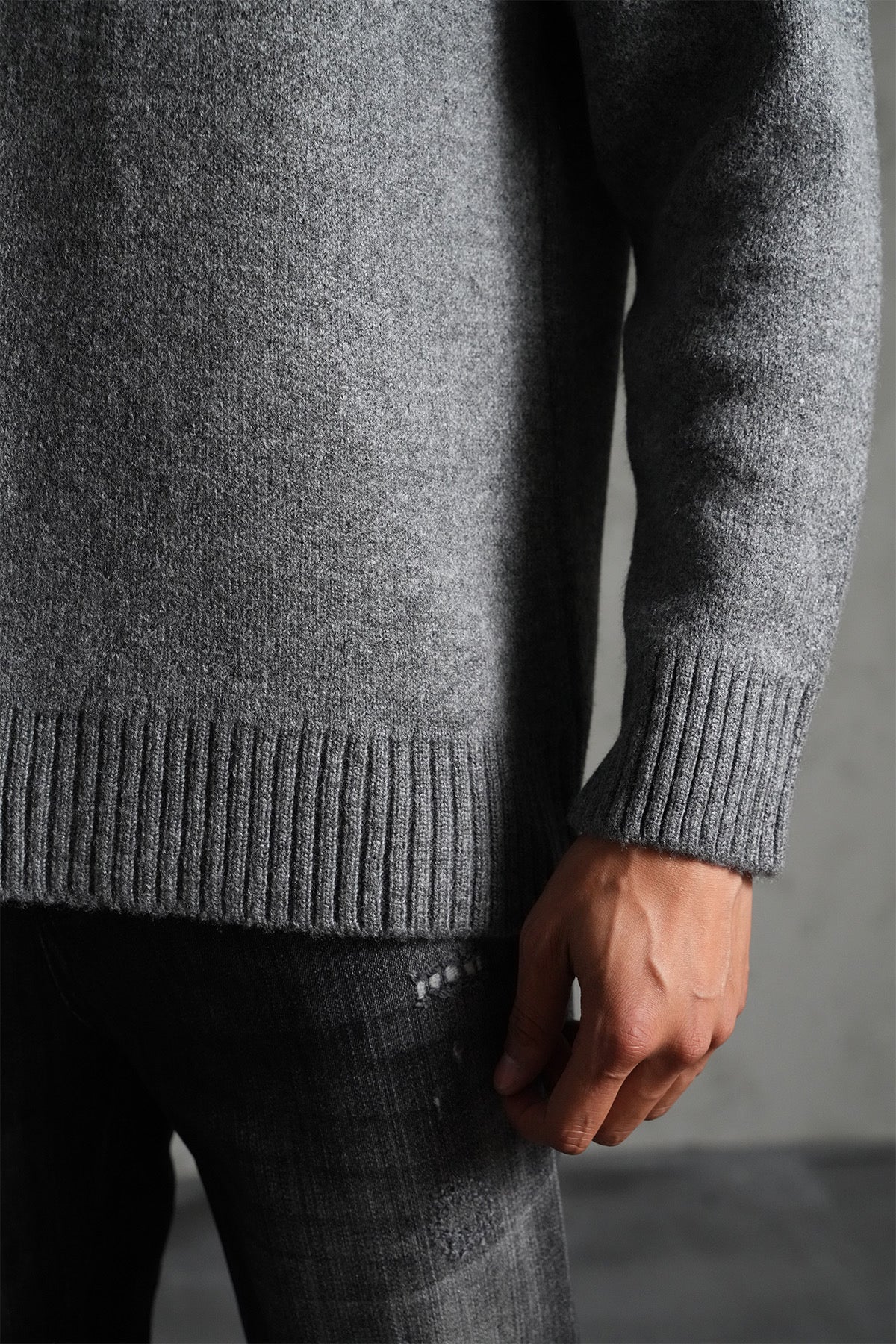 Pull maille gris Cœur