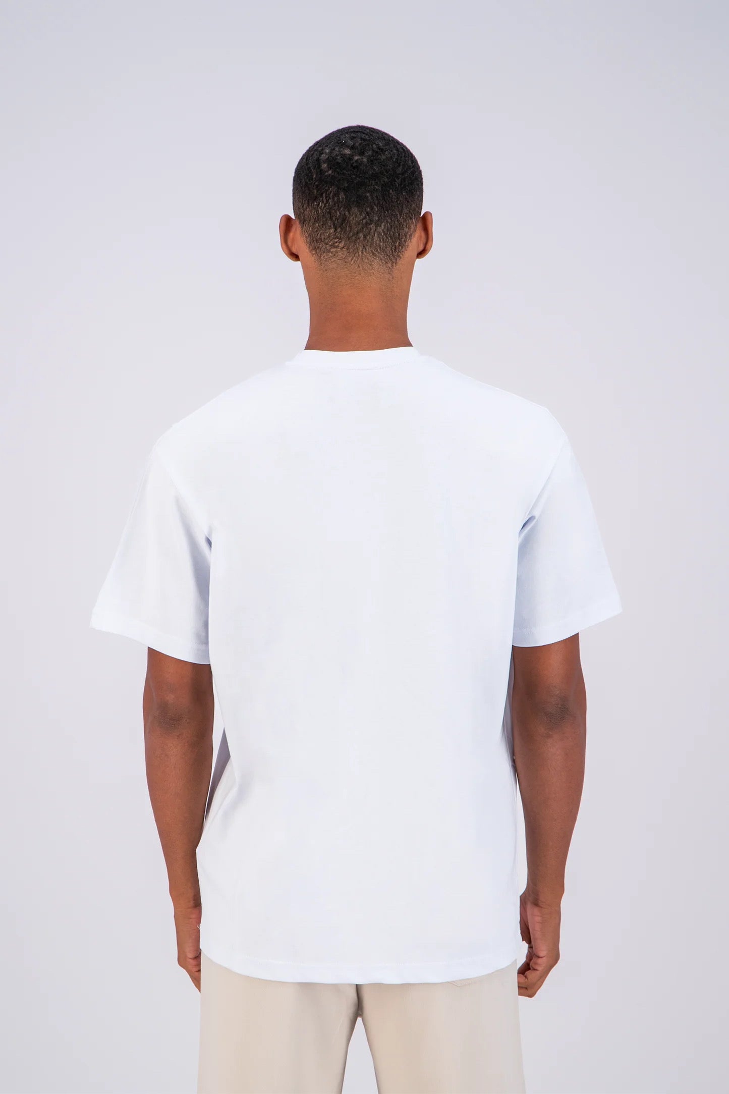 T-shirt blanc cœur gris