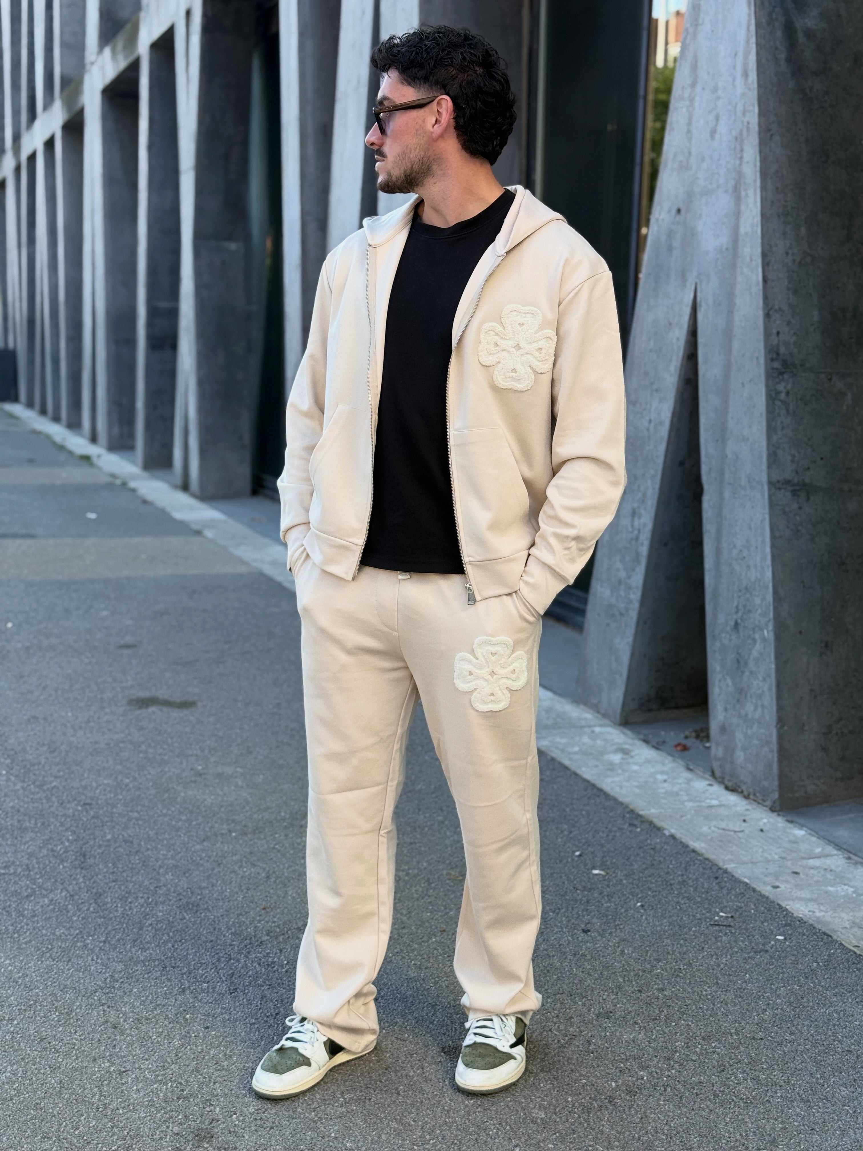 Ensemble survêtement beige trèfle