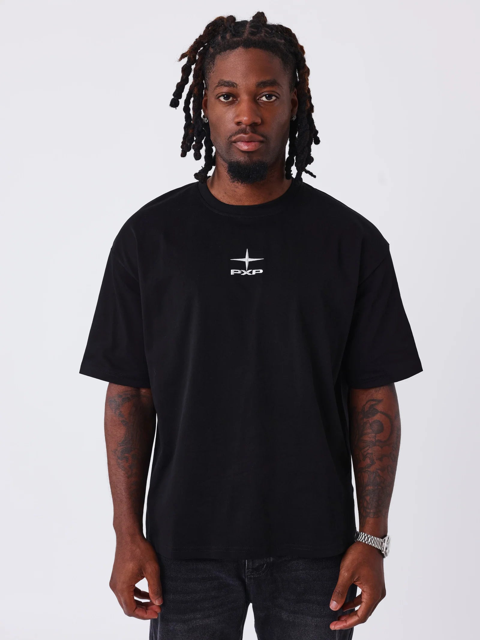 PXP - T-shirt noir brodé