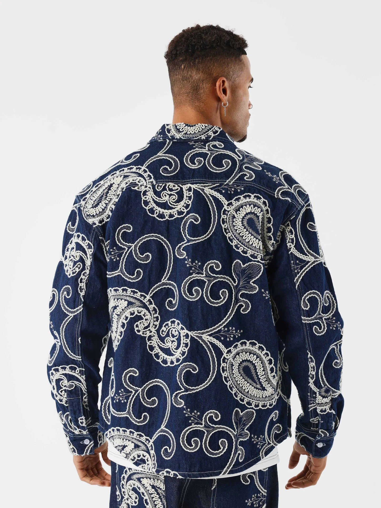 PXP - Veste en jean bandana brodée