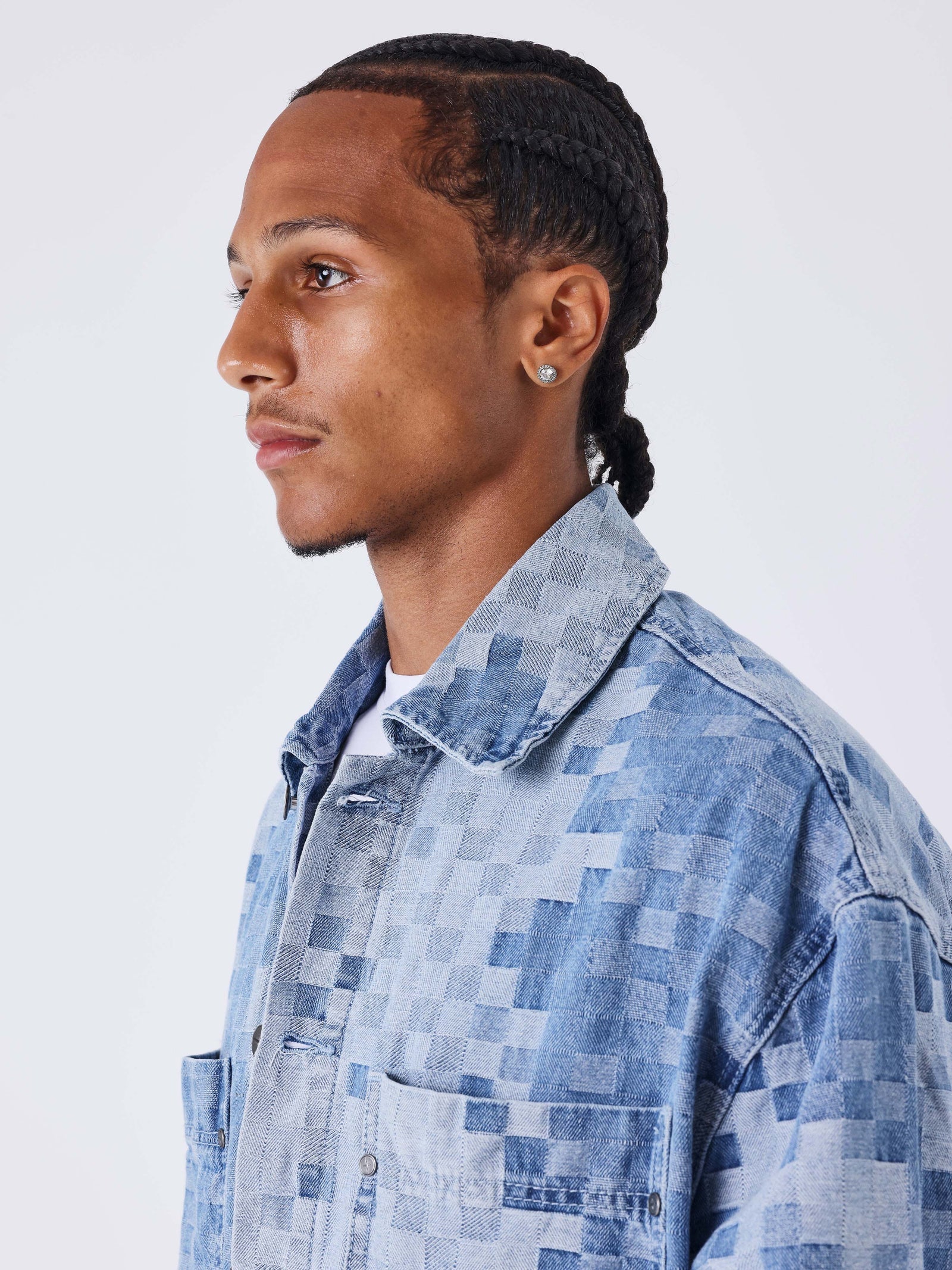 PXP - Veste en jean pixel bleu