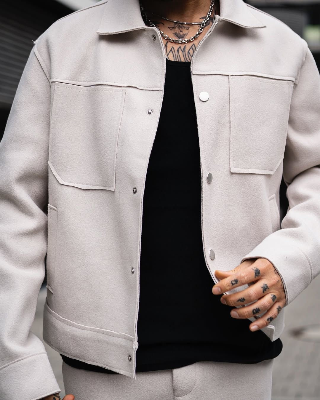 Ensemble veste et pantalon cargo beige