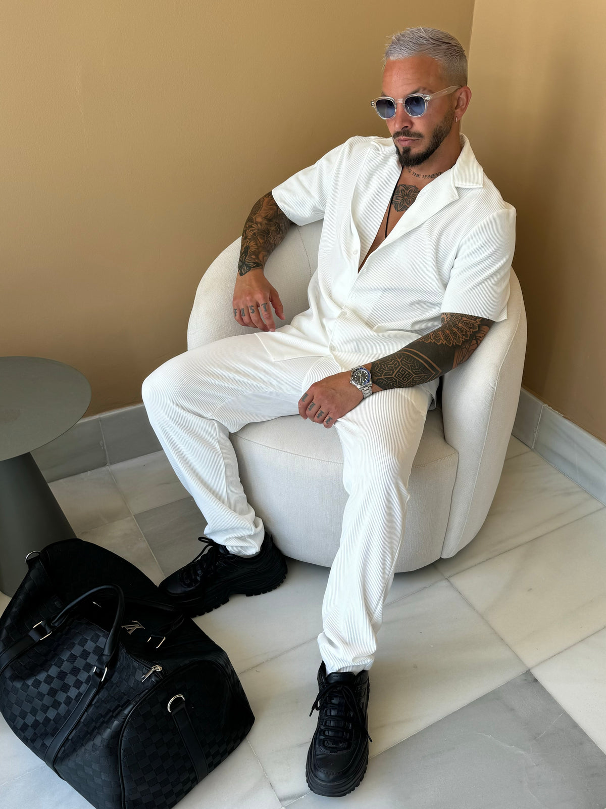 Ensemble Pablo Chemise pantalon Blanc