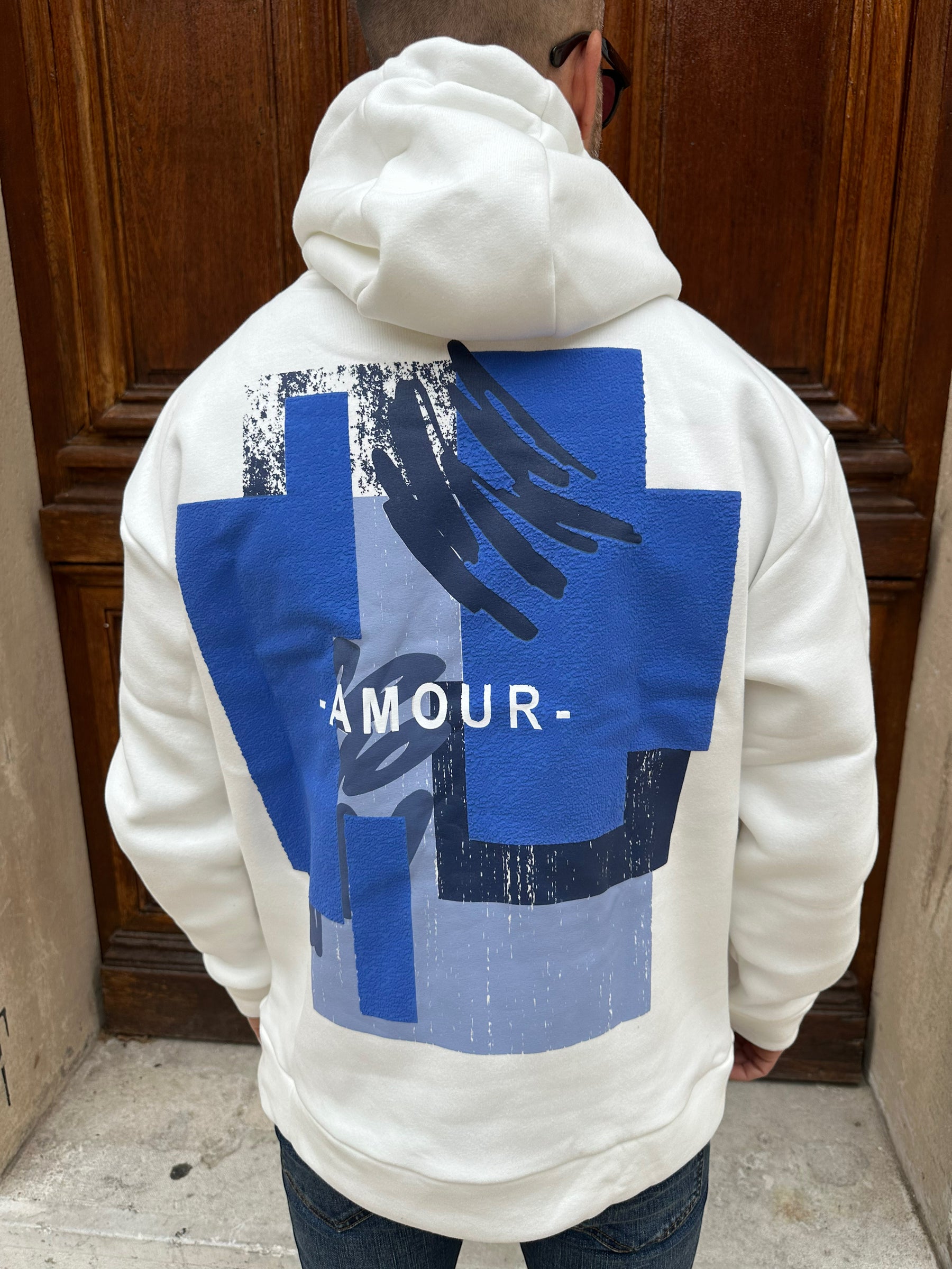 Sweat capuche blanc Amour - Stayin