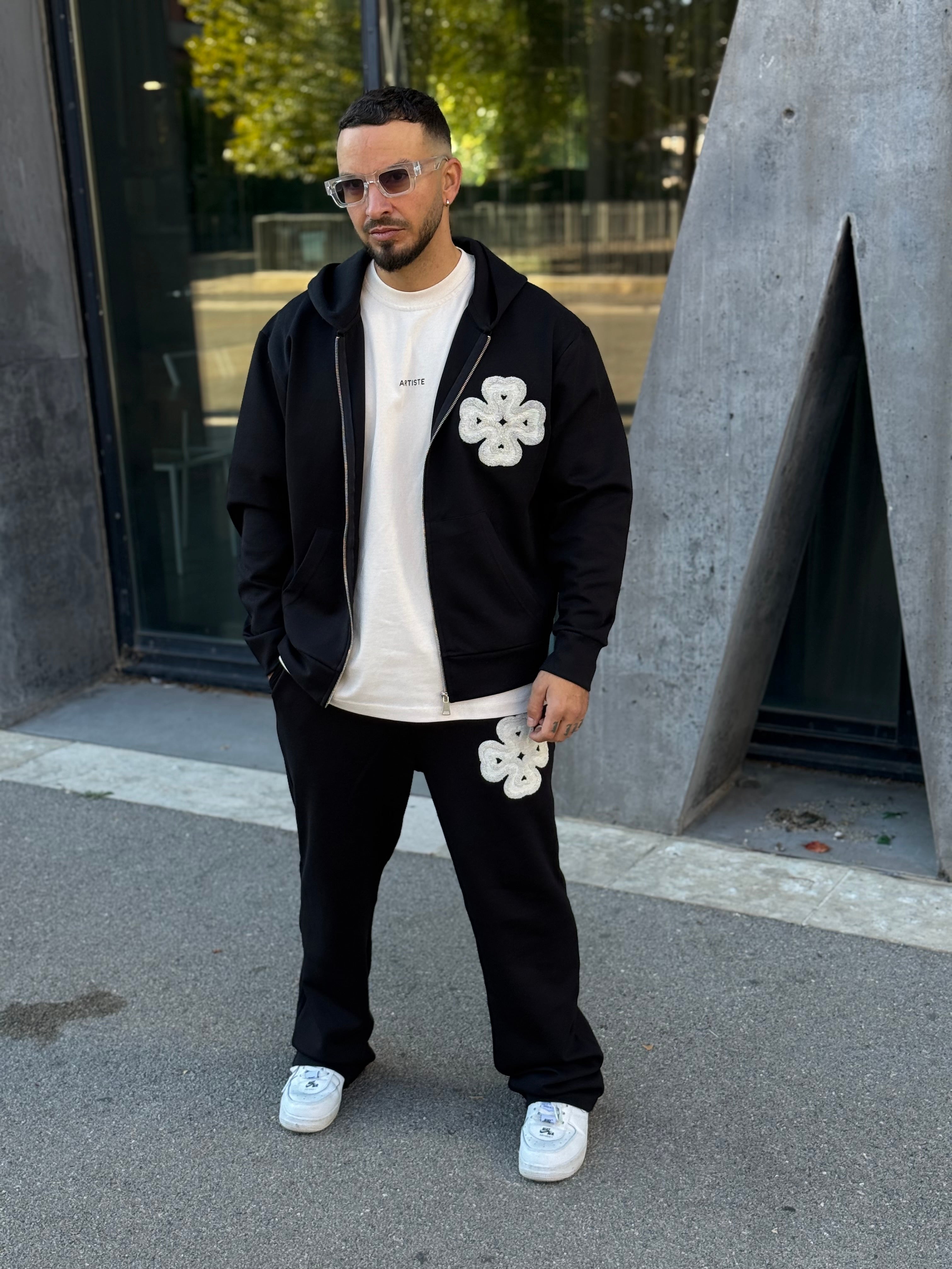 Ensemble survêtement noir trèfle