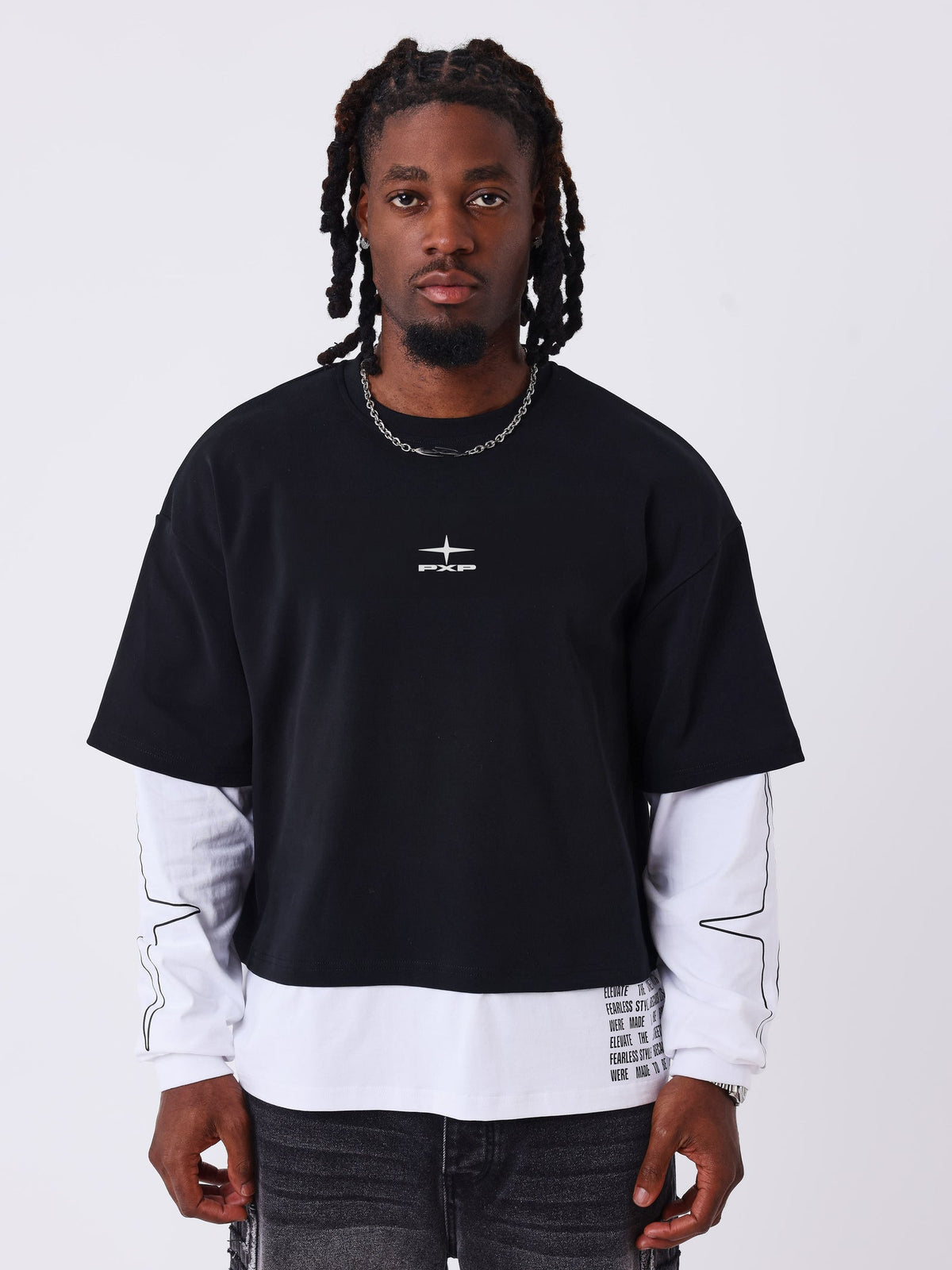 PXP - T-SHIRT MANCHE LONGUE CHANGE THE GAME NOIR