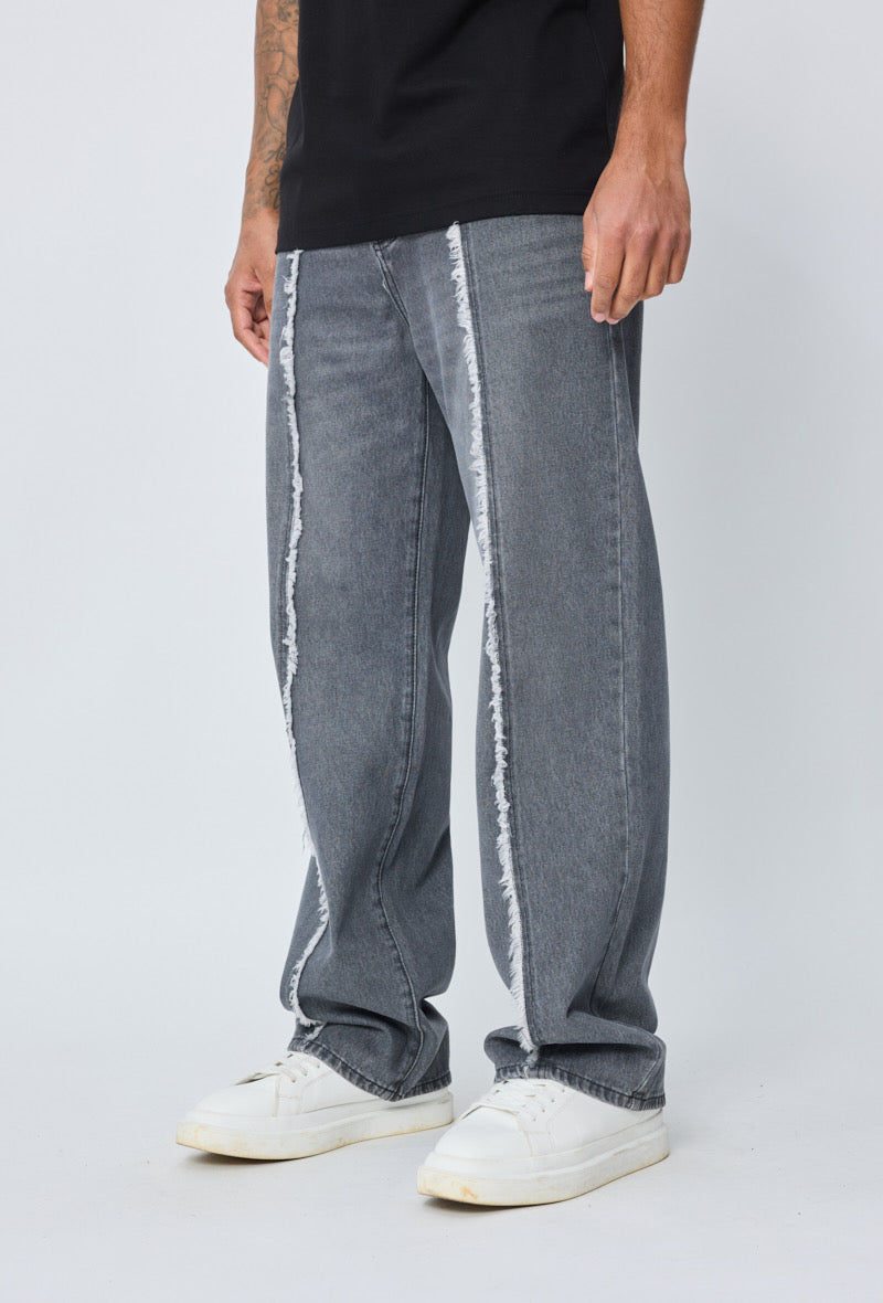 Jean gris coutures