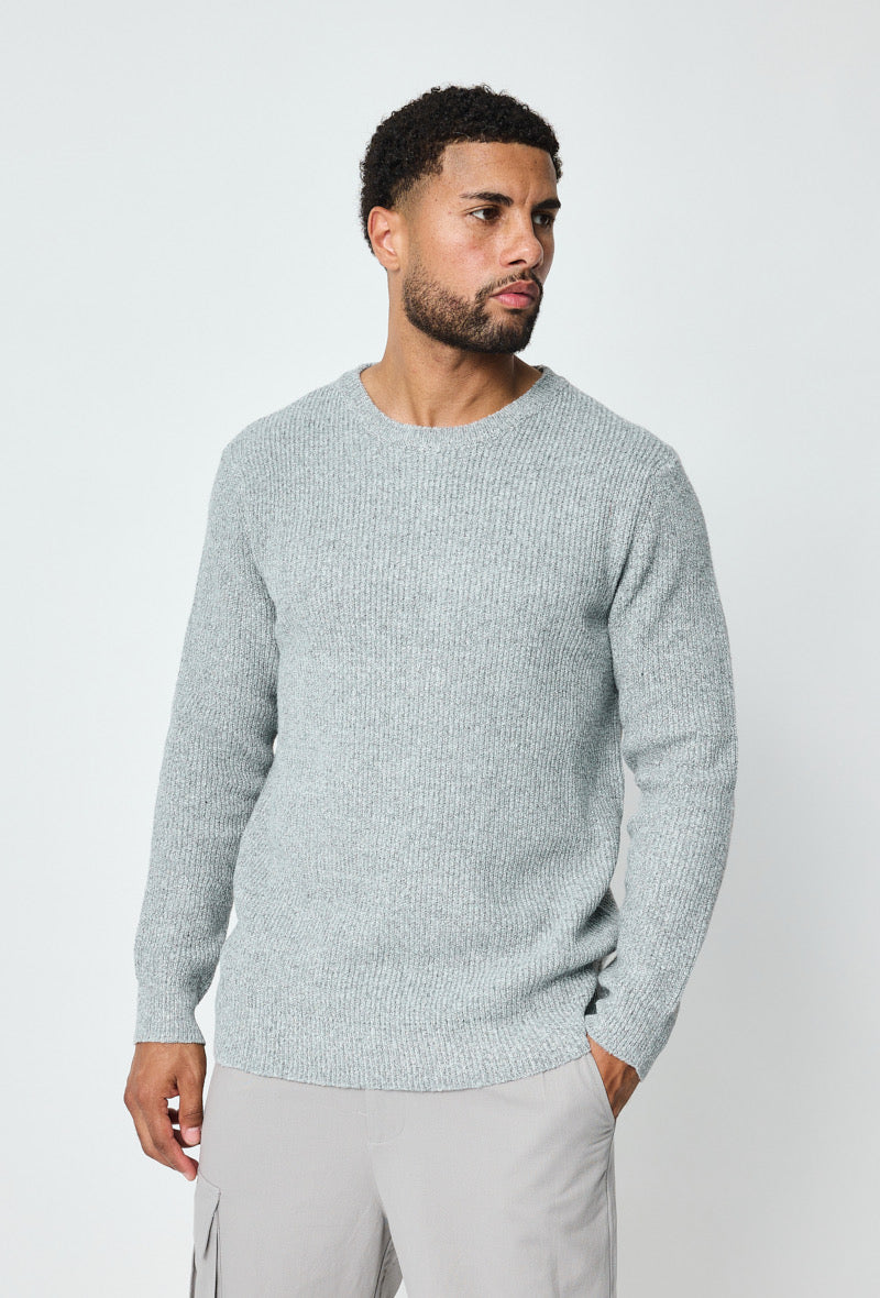 Pull maille gris