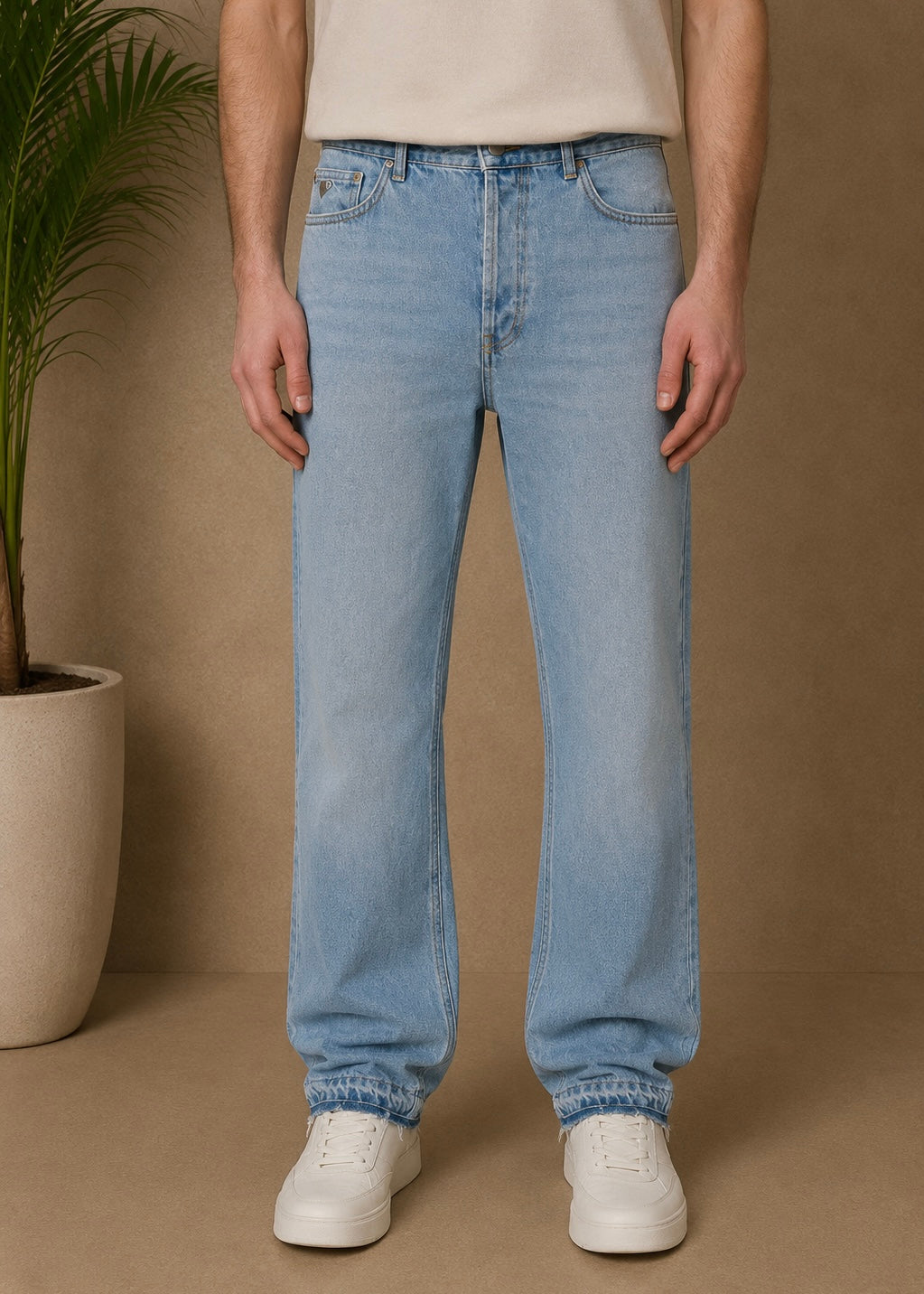 Flare Jean coeur bleu