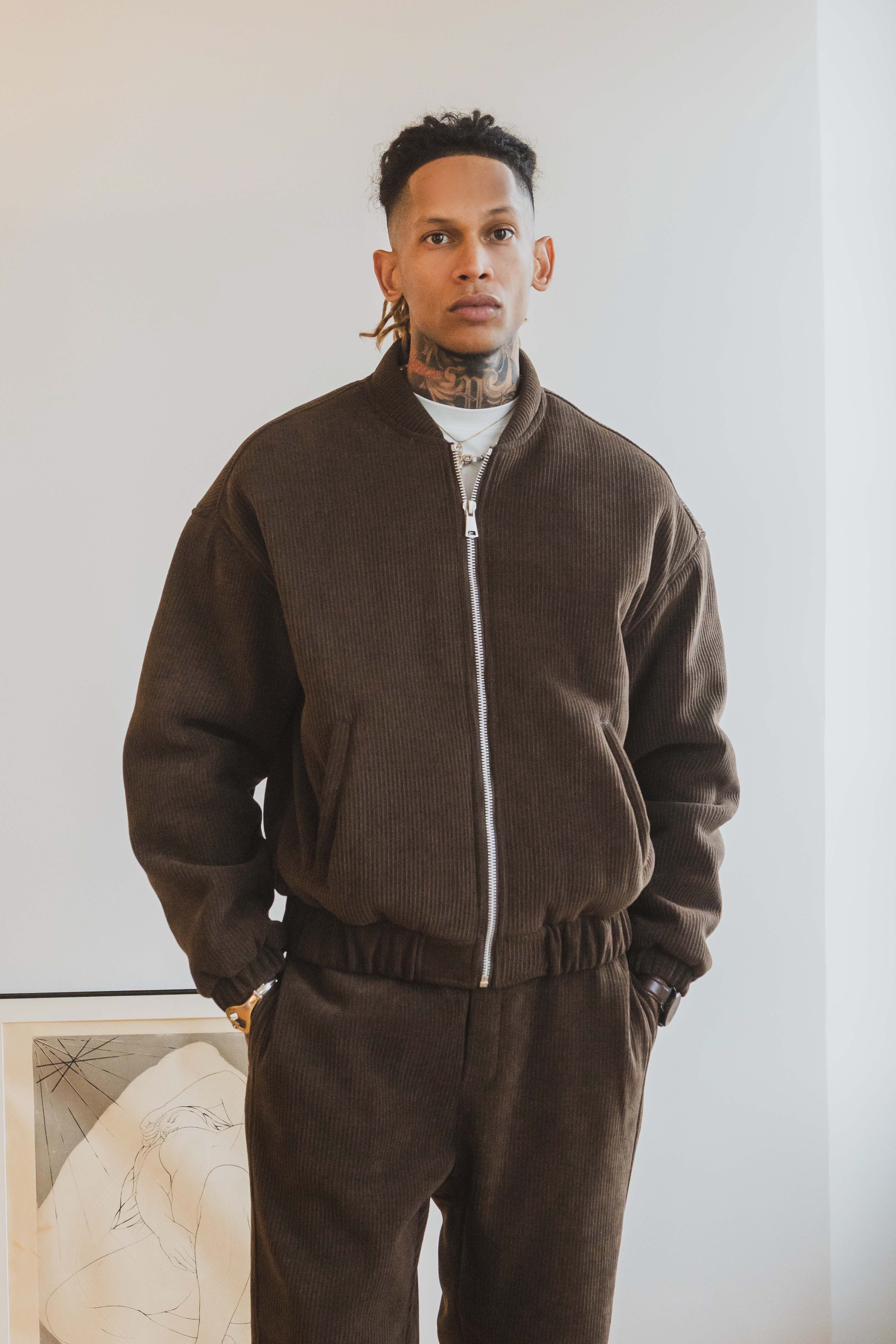 Ensemble velvet marron