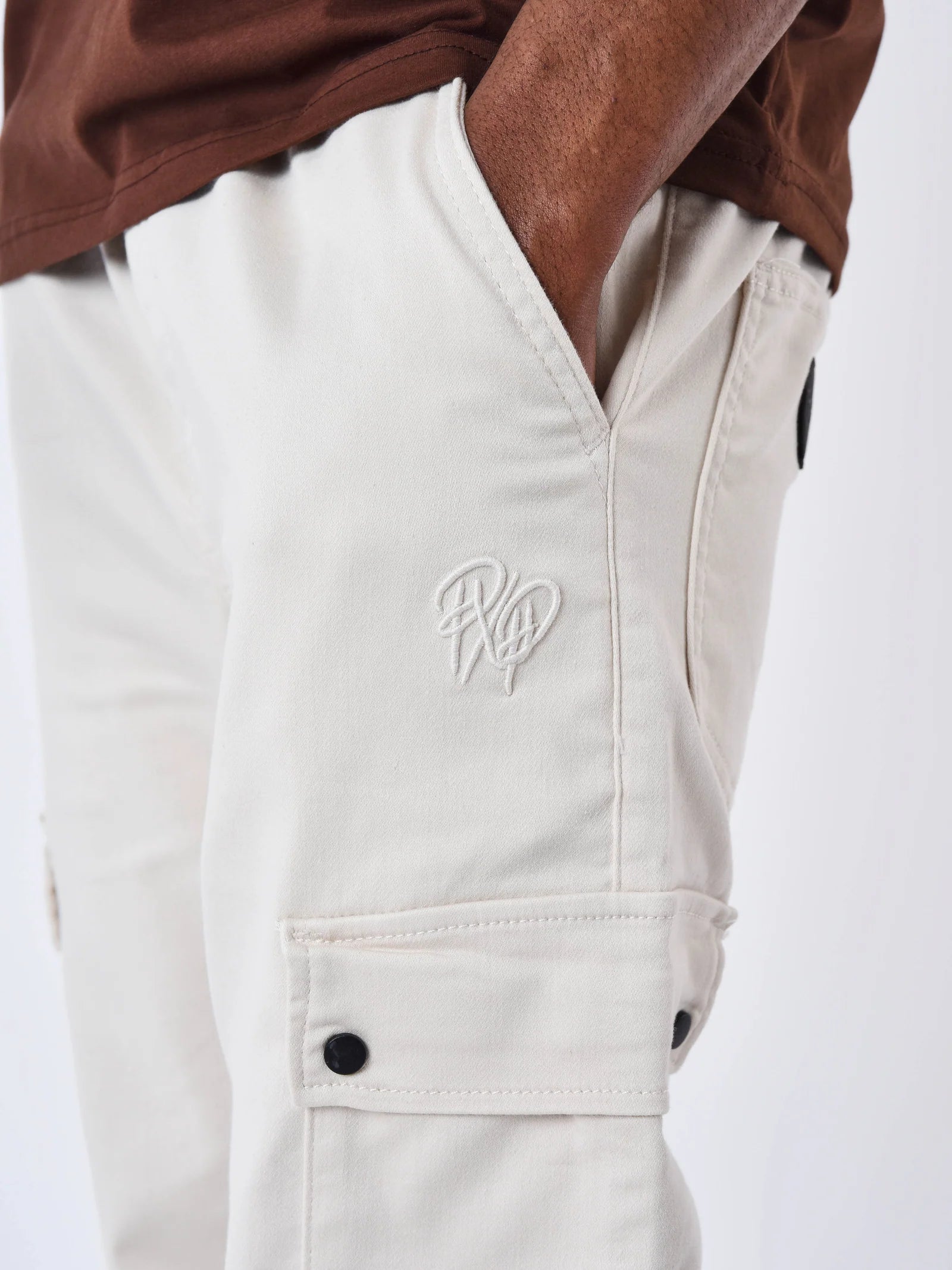 PXP - Pantalon cargo multipoches ivoire