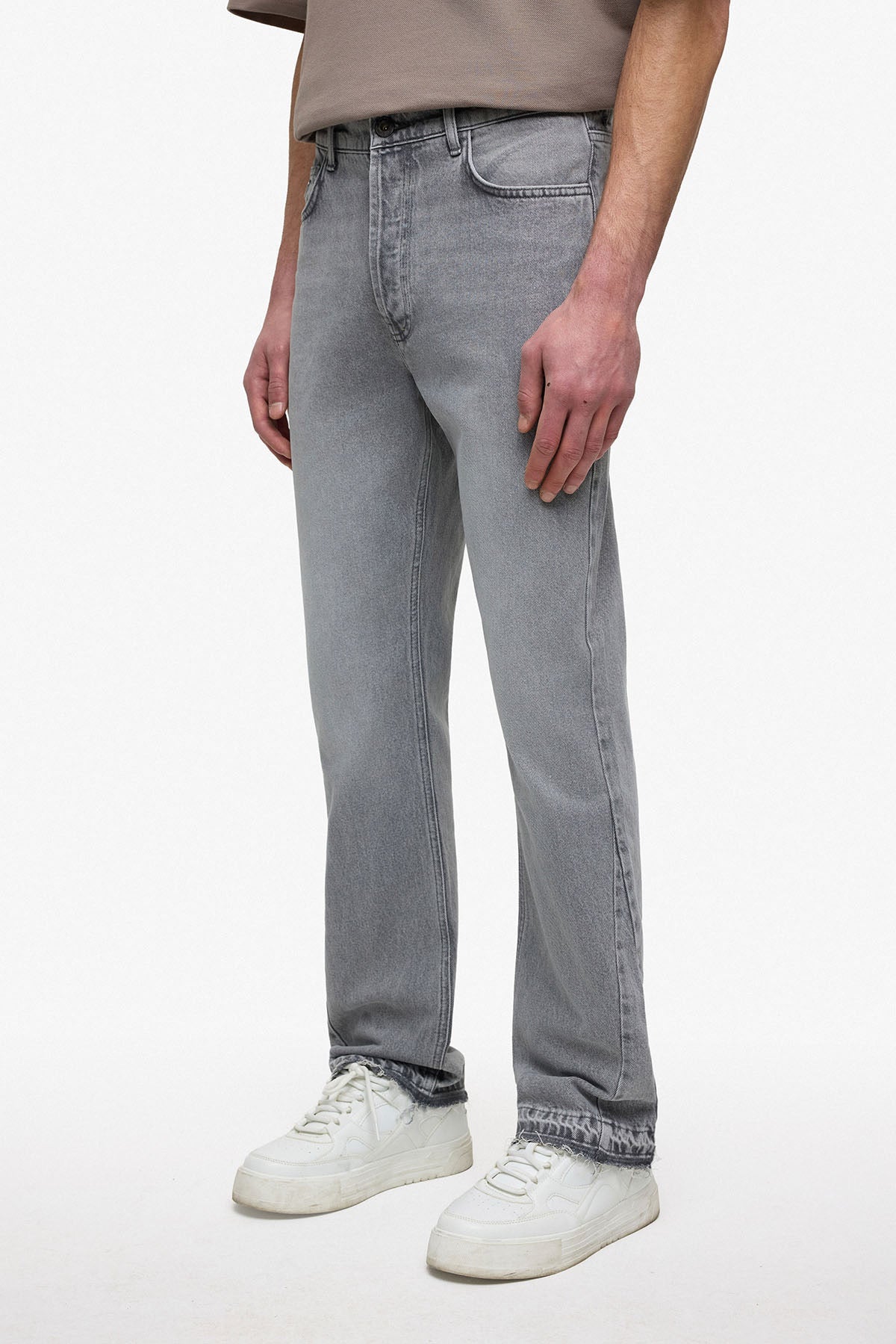 Flare Jean coeur gris clair