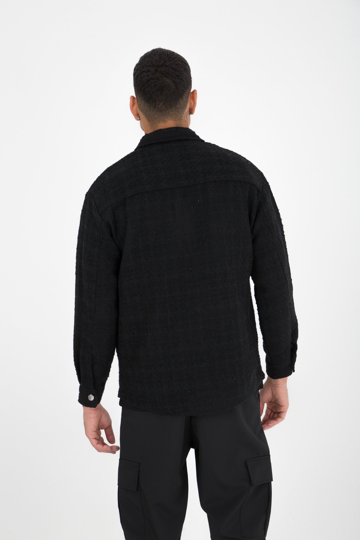 Surchemise noir texturé