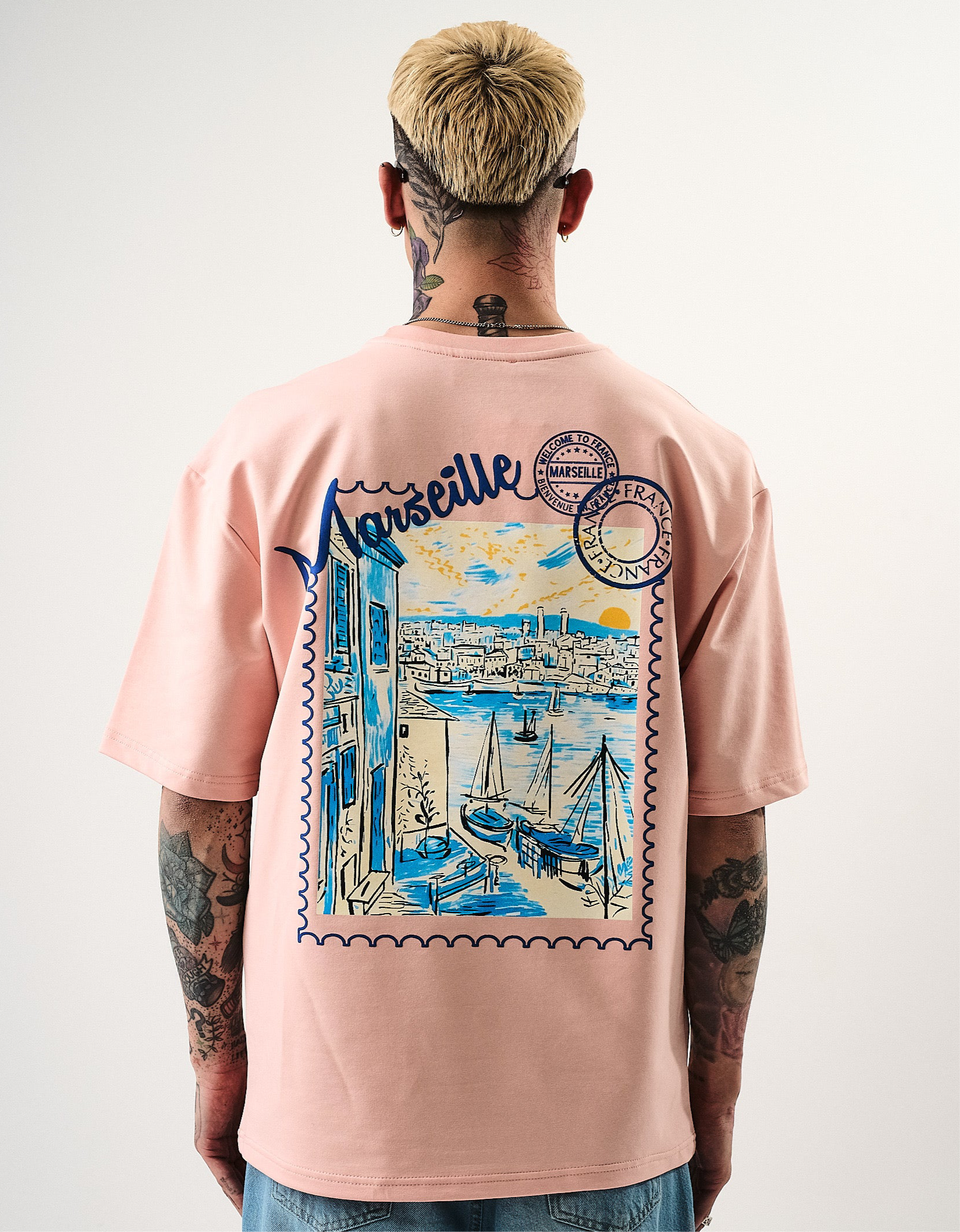 T-shirt Marseille rose