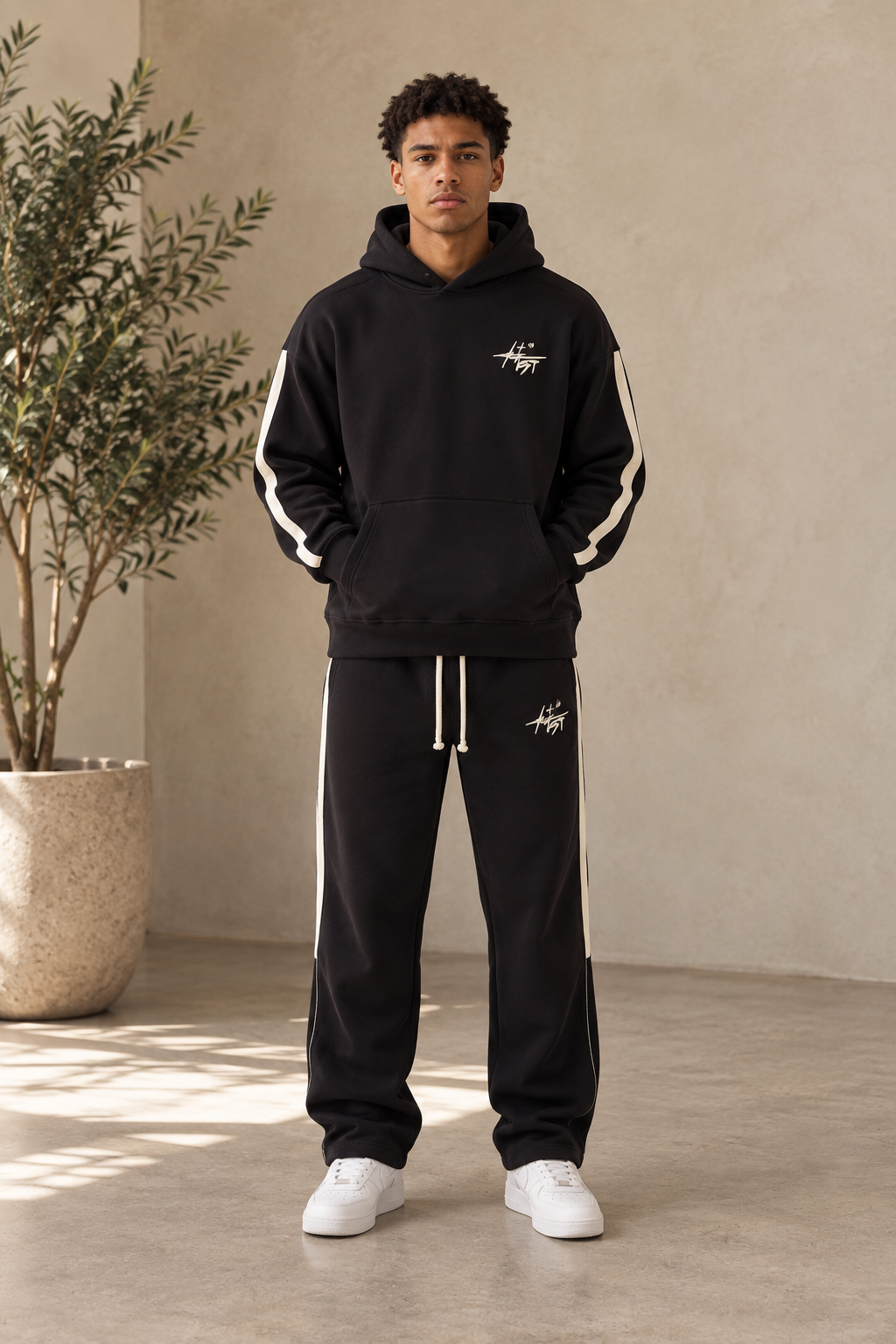 Ensemble Sign noir Sweat + pantalon