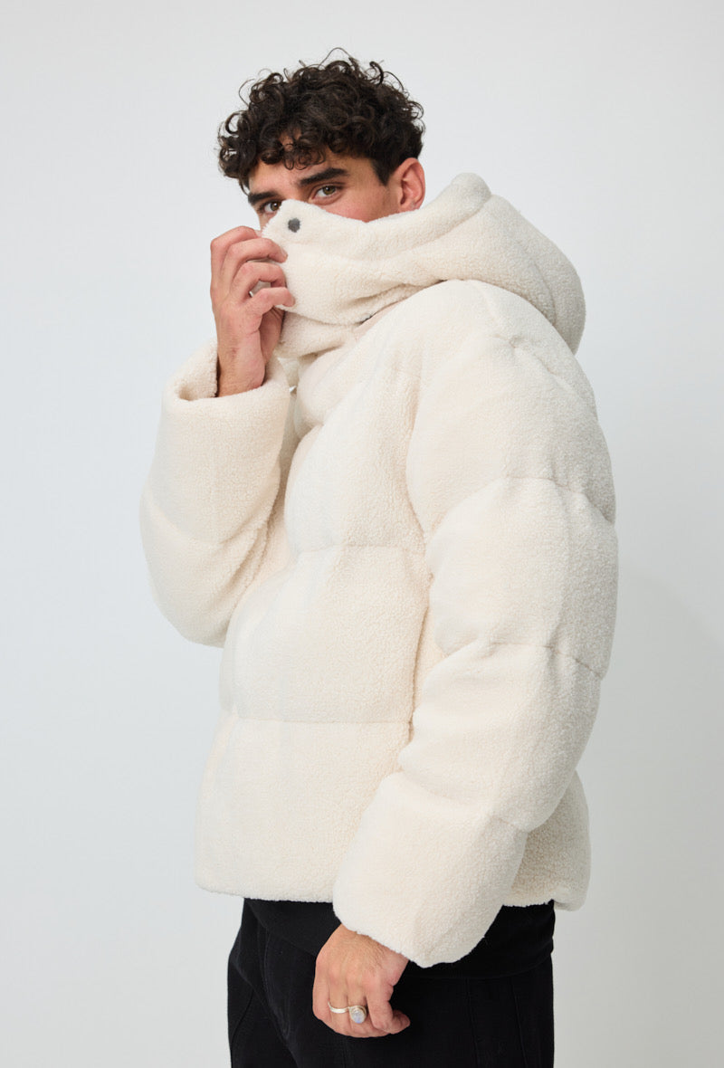 Veste laine beige