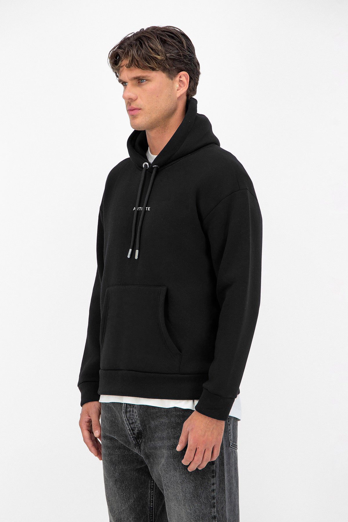 Sweat capuche noir ART