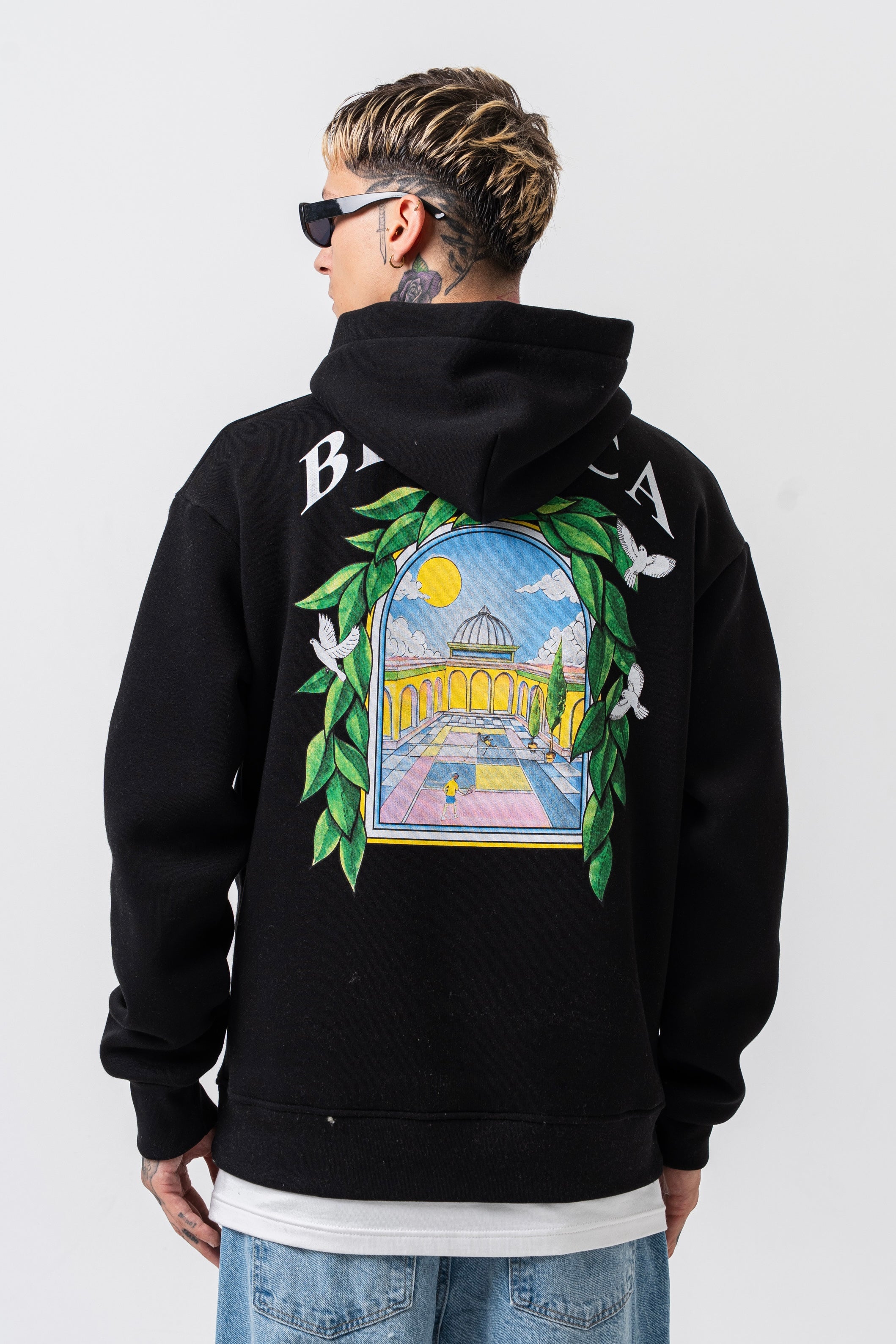 Sweat capuche BLANCA noir