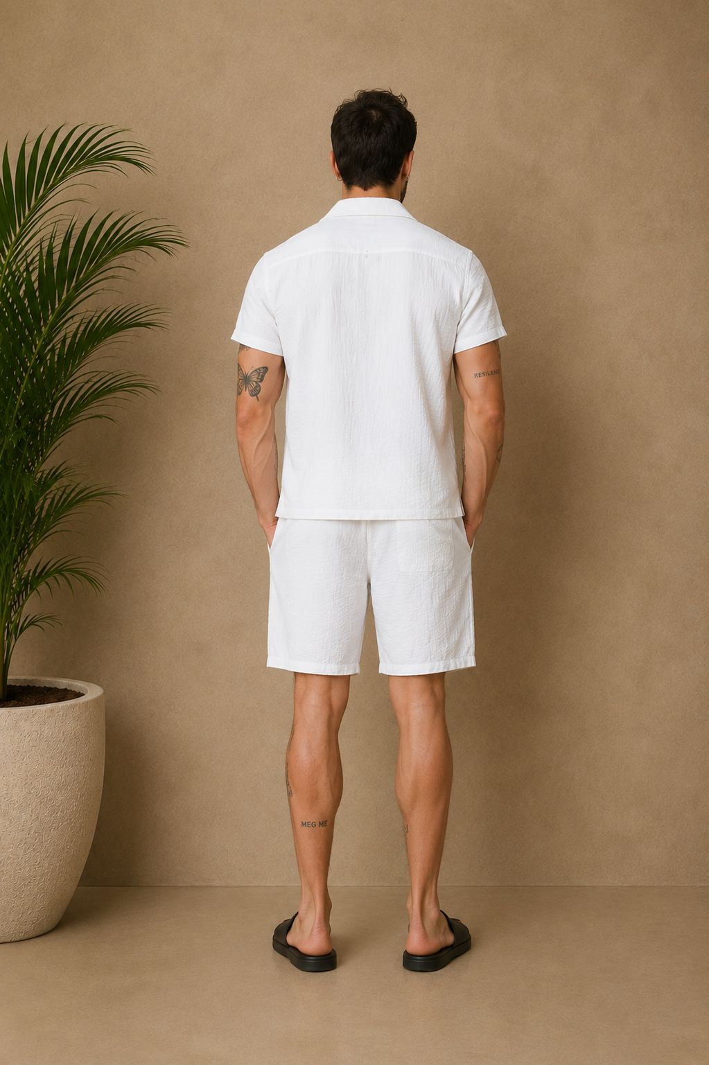 Ensemble Ibiza short chemise blanc